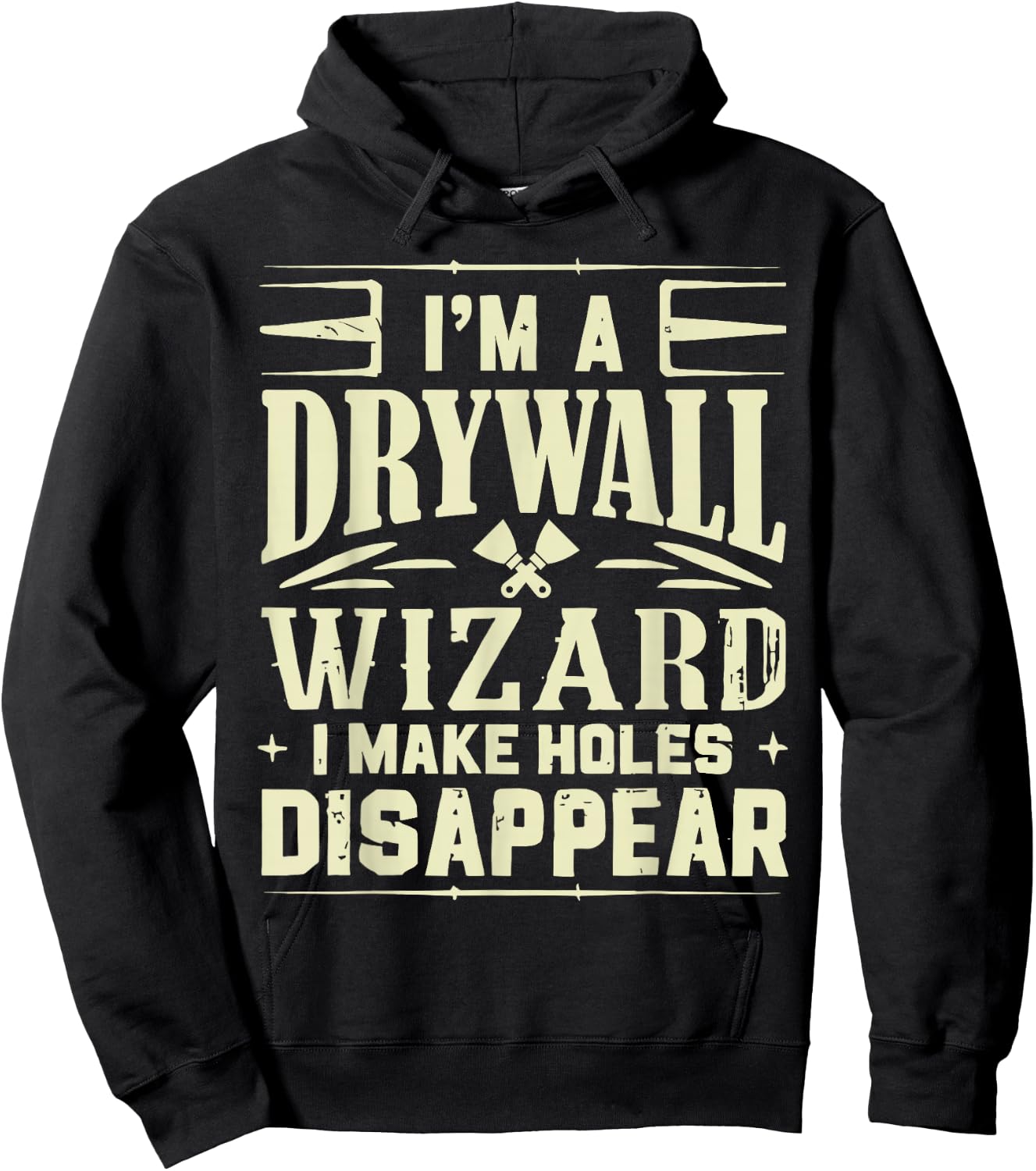 Funny Drywall Worker Drywall Finisher Drywall Hanger Hoodie - Hoodie | Black