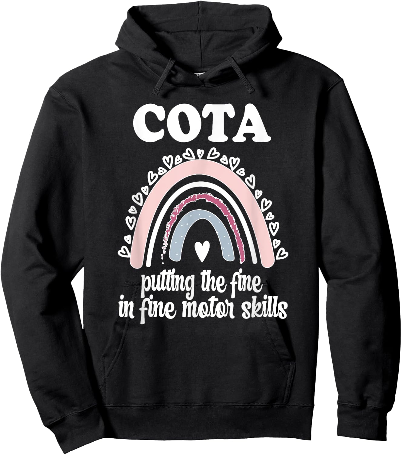 COTA Rainbow Certified Occupational Therapist Assistant Hoodie - Hoodie | Black