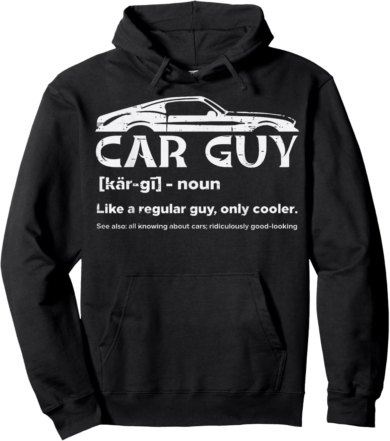 Carguy Definition Auto Mechanic Men Boys Kids Toddler Youth Hoodie - Hoodie | Black
