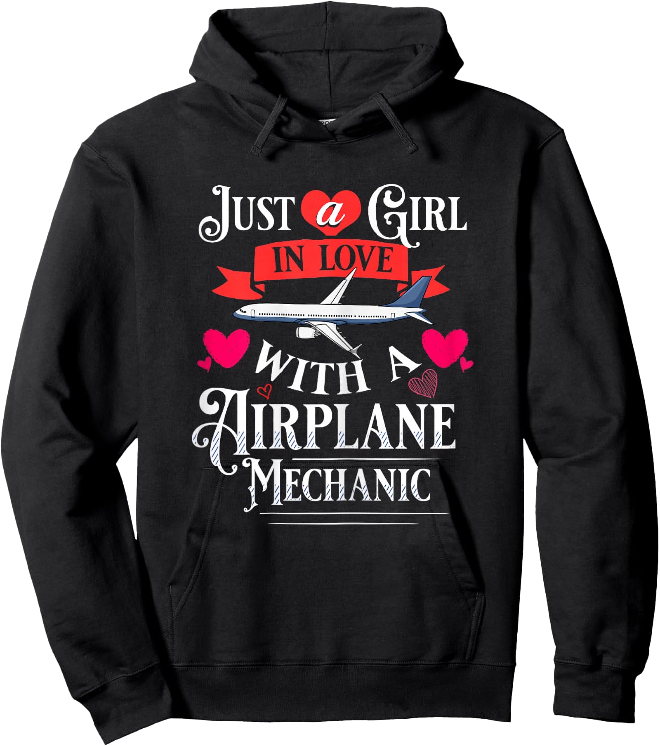 Aircraft Mechanic Wife Airplane Maintenance Technician Hoodie - Hoodie | Black