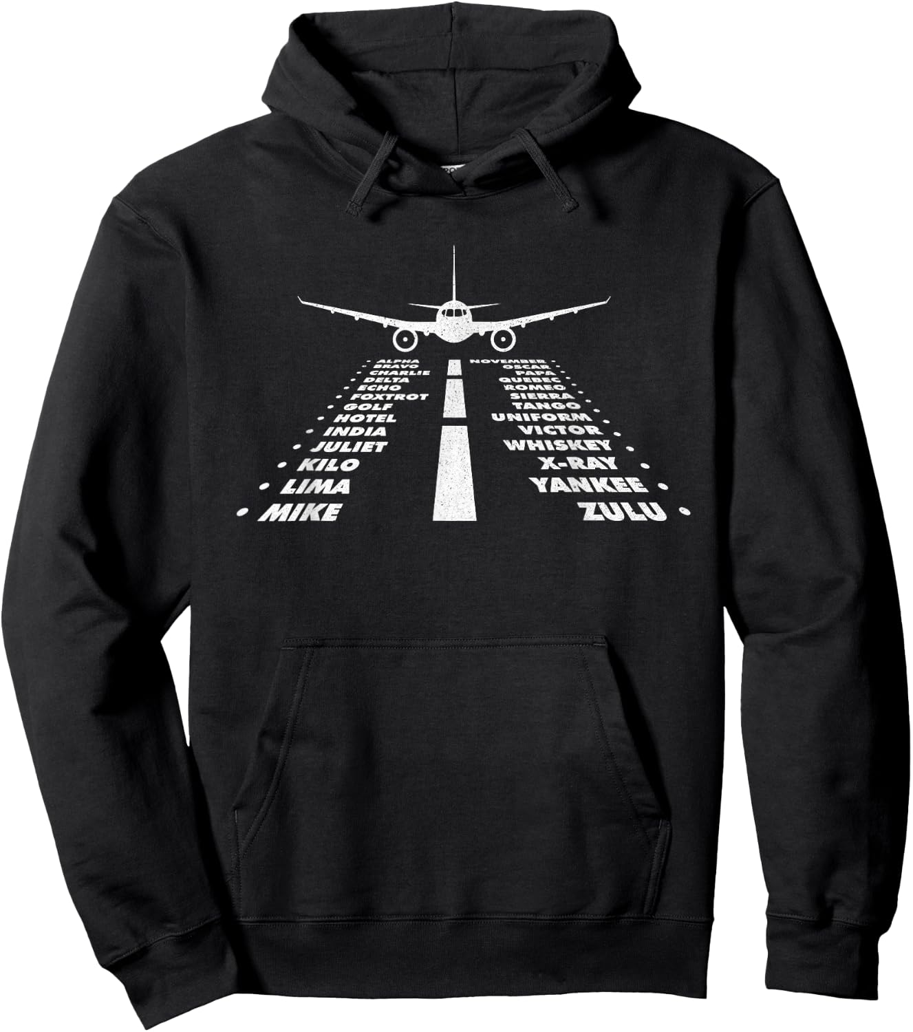 Airplane Phonetic Alphabet - Airline Pilot Aviation Lover Hoodie - Hoodie | Black