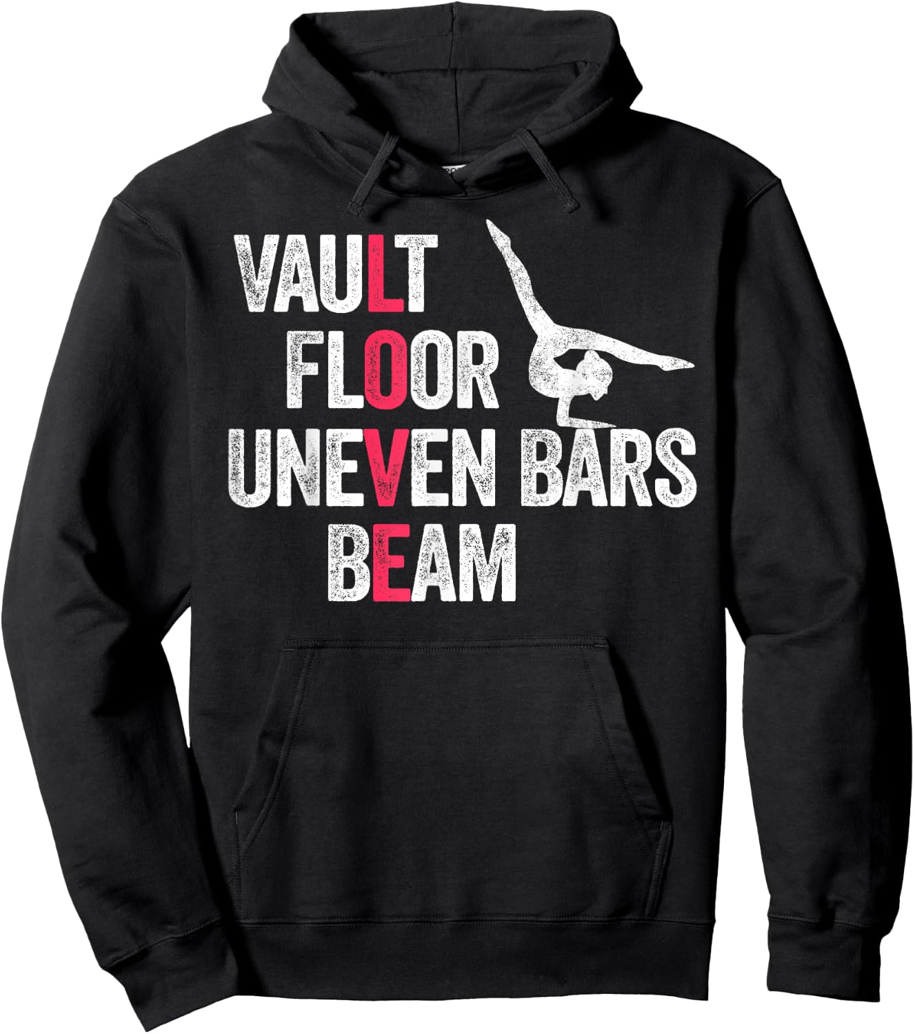 Vault Floor Uneven Bars Beam Gymnastics Gymnast Gift Hoodie - Hoodie | Black