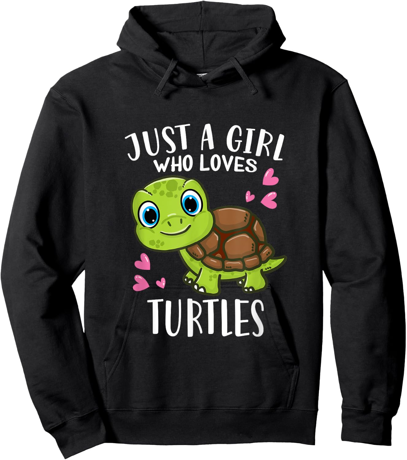 Funny Cute Turtle Lover Just A Girl Who Loves Turtles Hoodie - Hoodie | Black