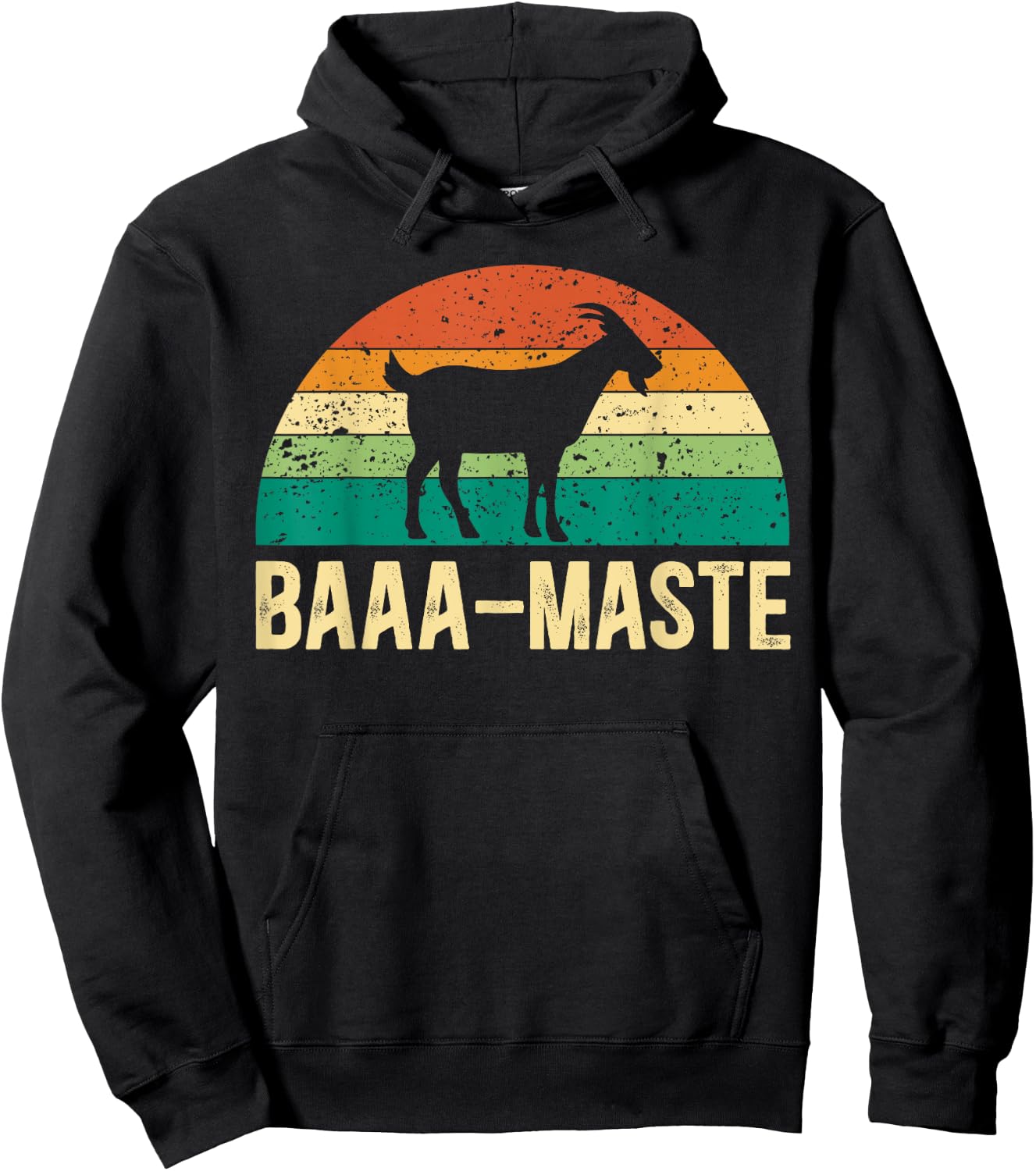 Baaa-Maste Yoga Lover Spiritual Meditation Goat Lady Hoodie - Hoodie | Black