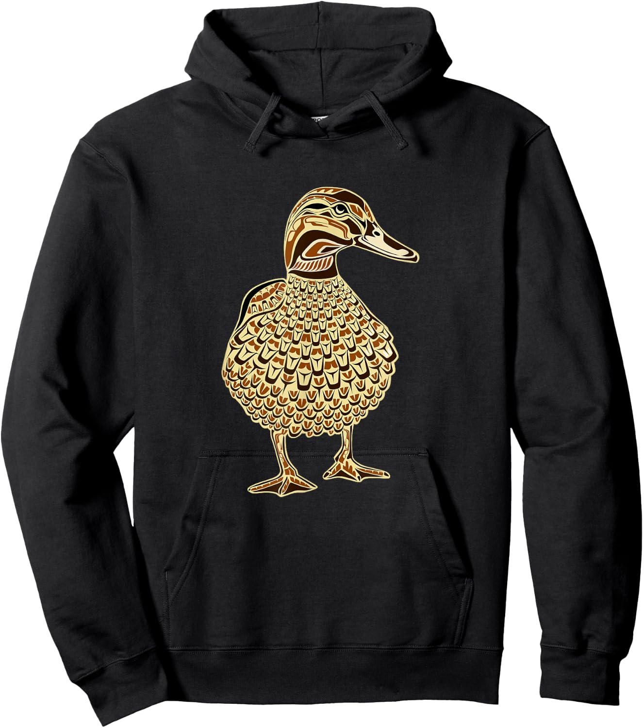 Mallard Duck Bird Lover Northwest Design Native American Art Hoodie - Hoodie | Black