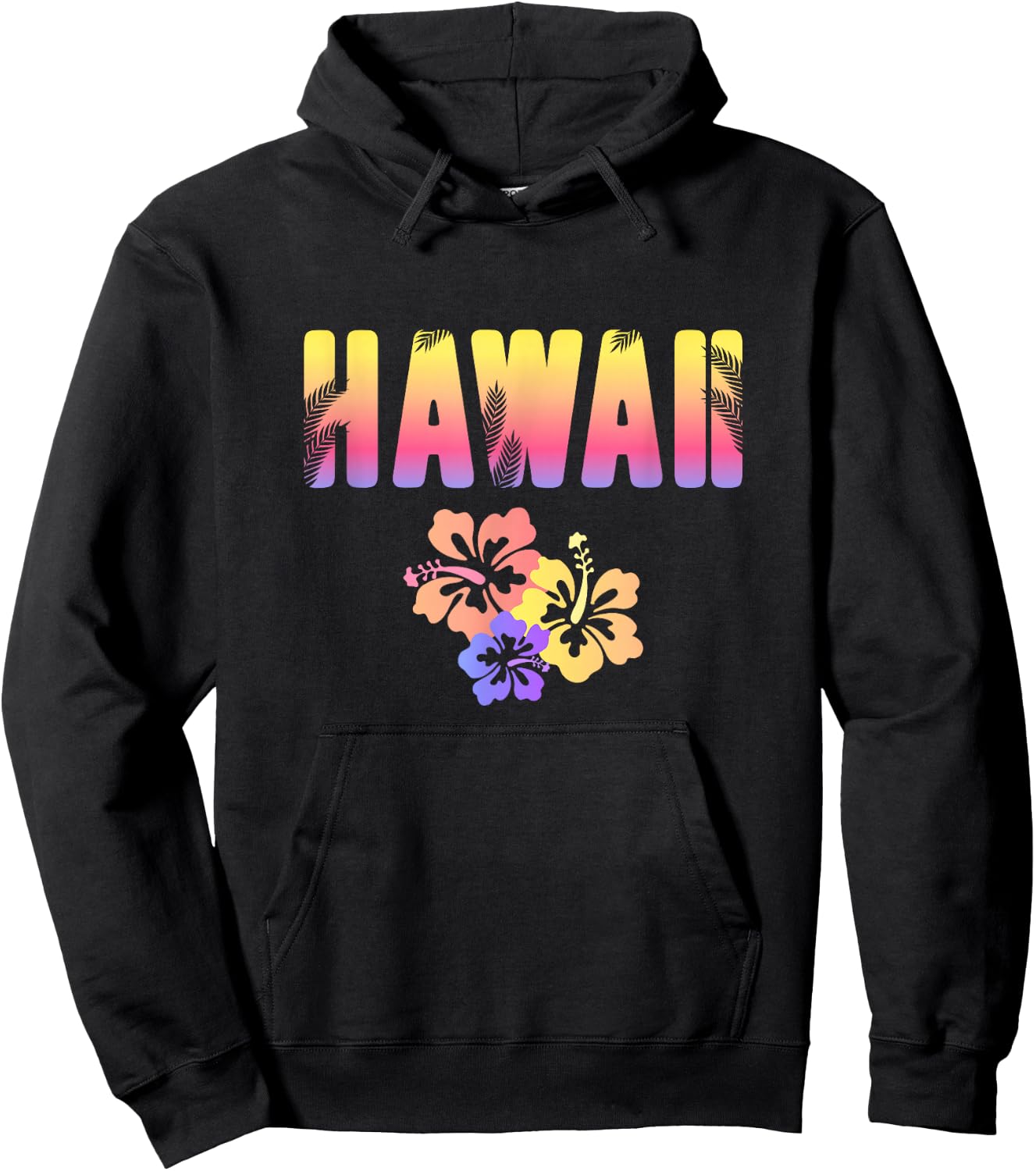 Hawaii Family Vacation Matching Floral Hoodie - Hoodie | Black
