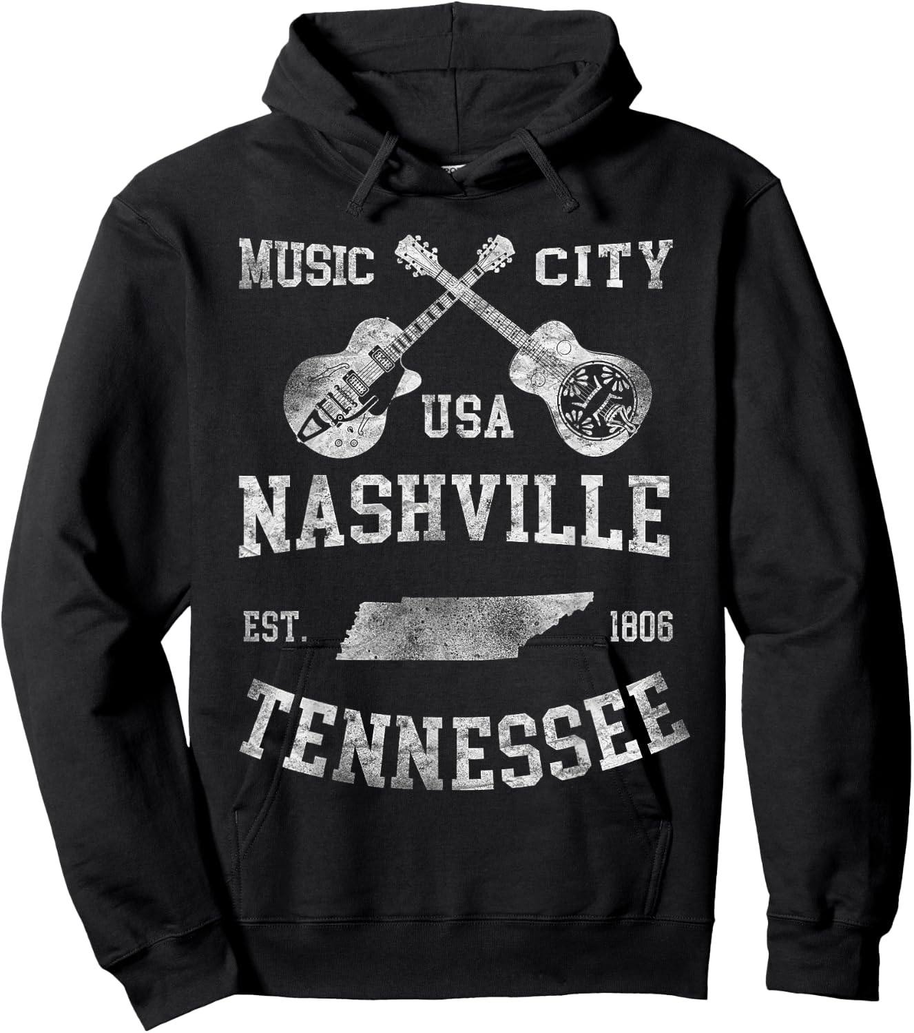 Nashville TN Tennessee COUNTRY Music Lover Travel Hoodie - Hoodie | Black