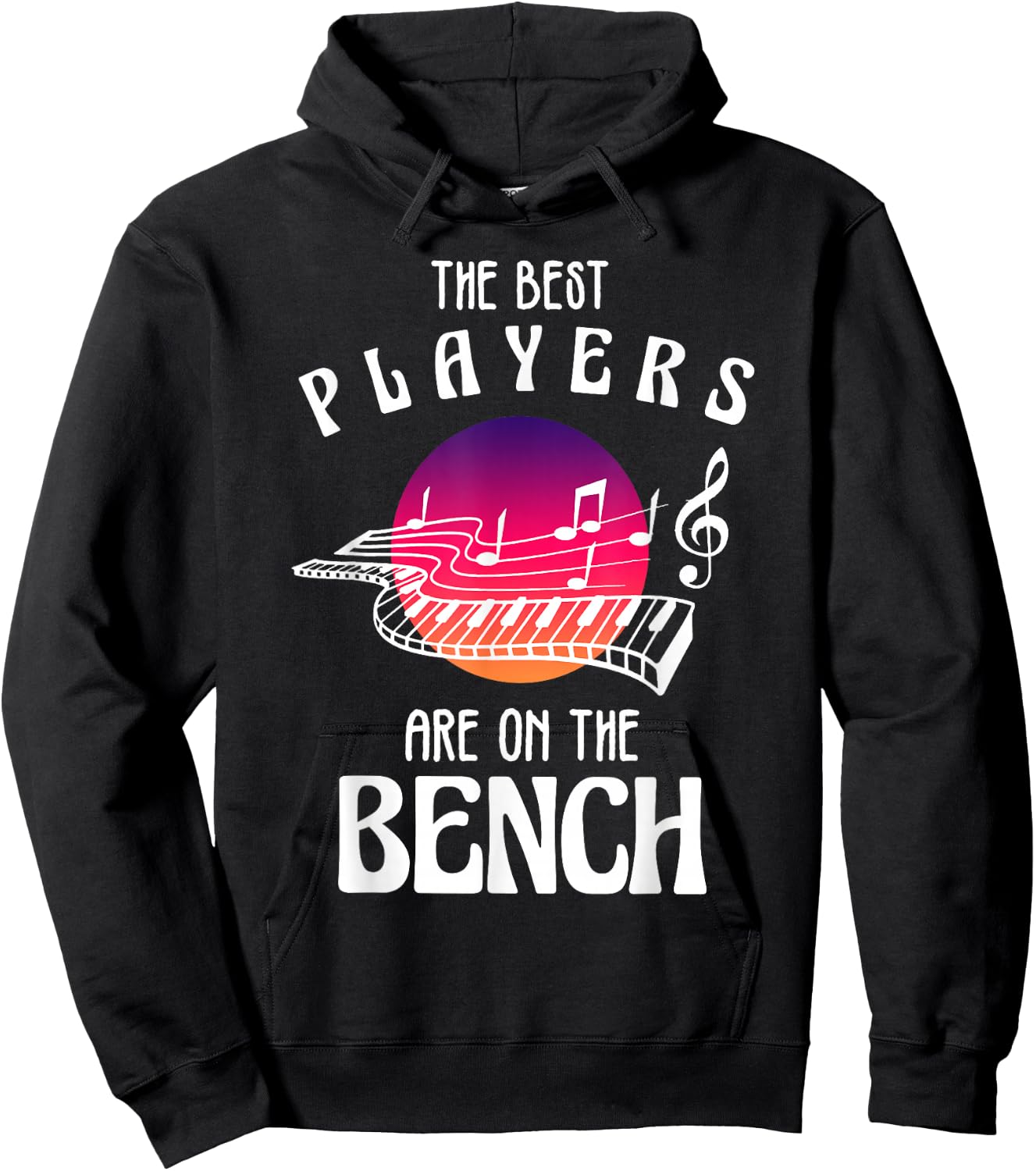 Funny Piano Art Women Kids Piano Player Pianists Hoodie - Hoodie | Black