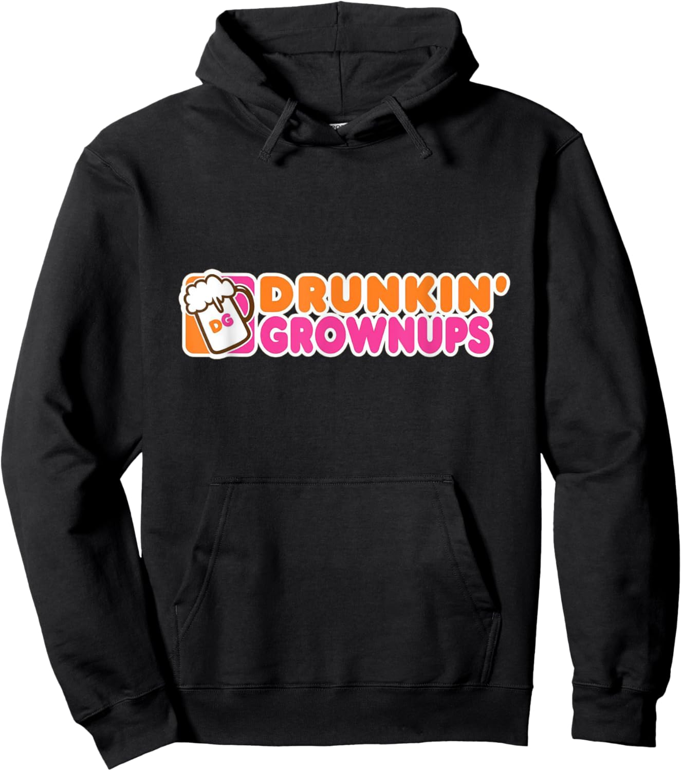 Drunk Humor Drunkin Grownups Funny Hoodie - Hoodie | Black