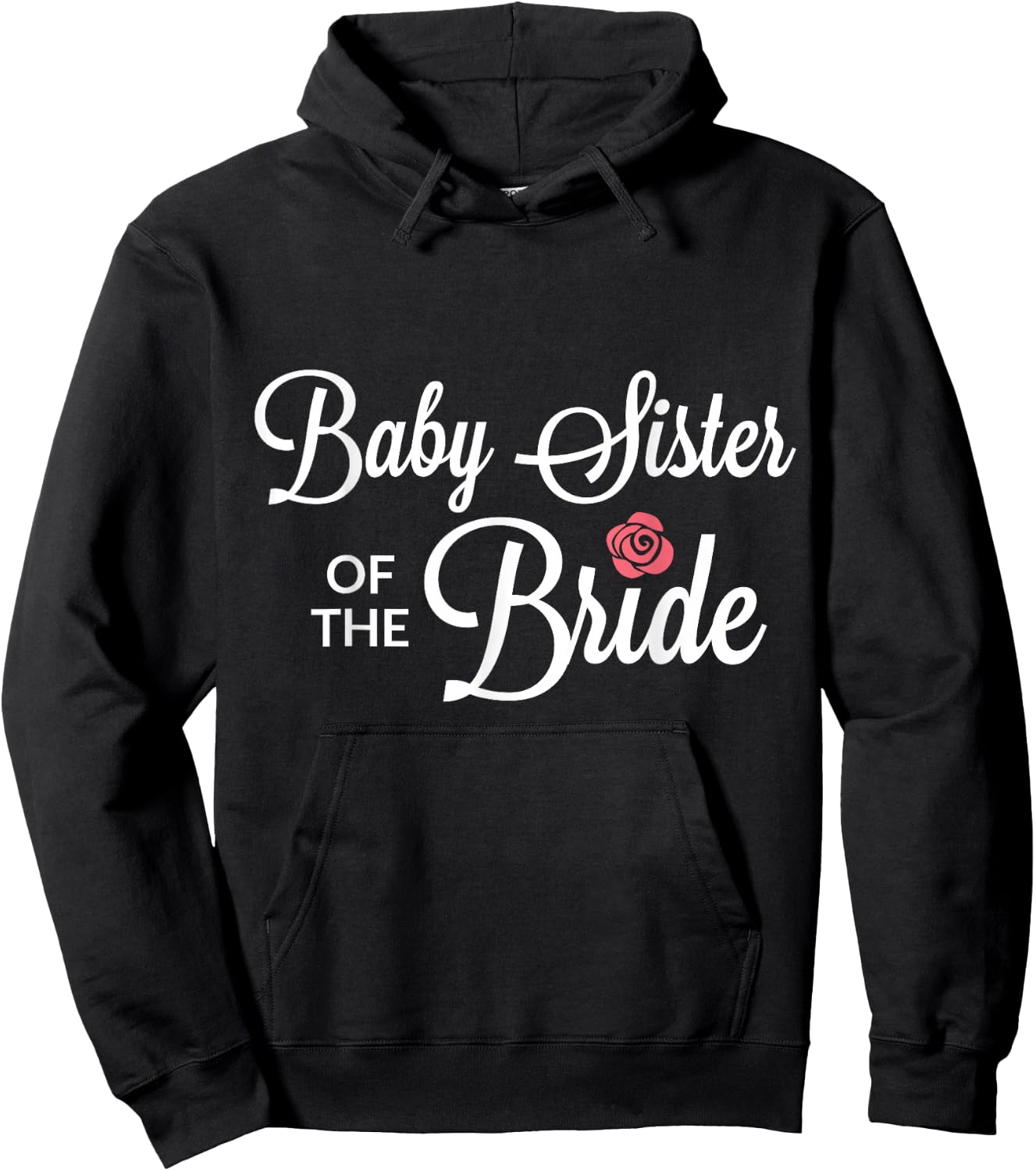 Baby Sister Of The Bride Wedding Party Hoodie - Hoodie | Black