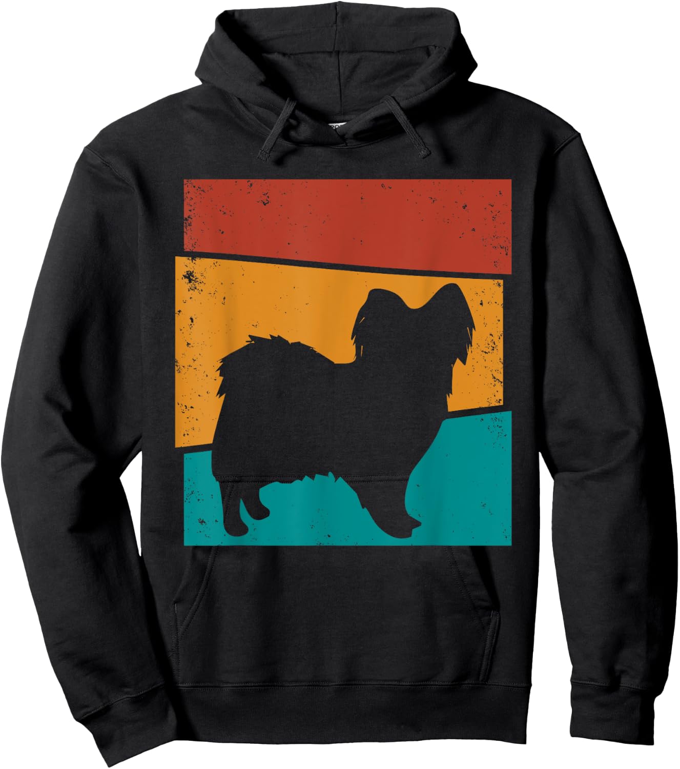 Retro Papillon Dog I Papillon Art I Papillon Dog Hoodie - Hoodie | Black