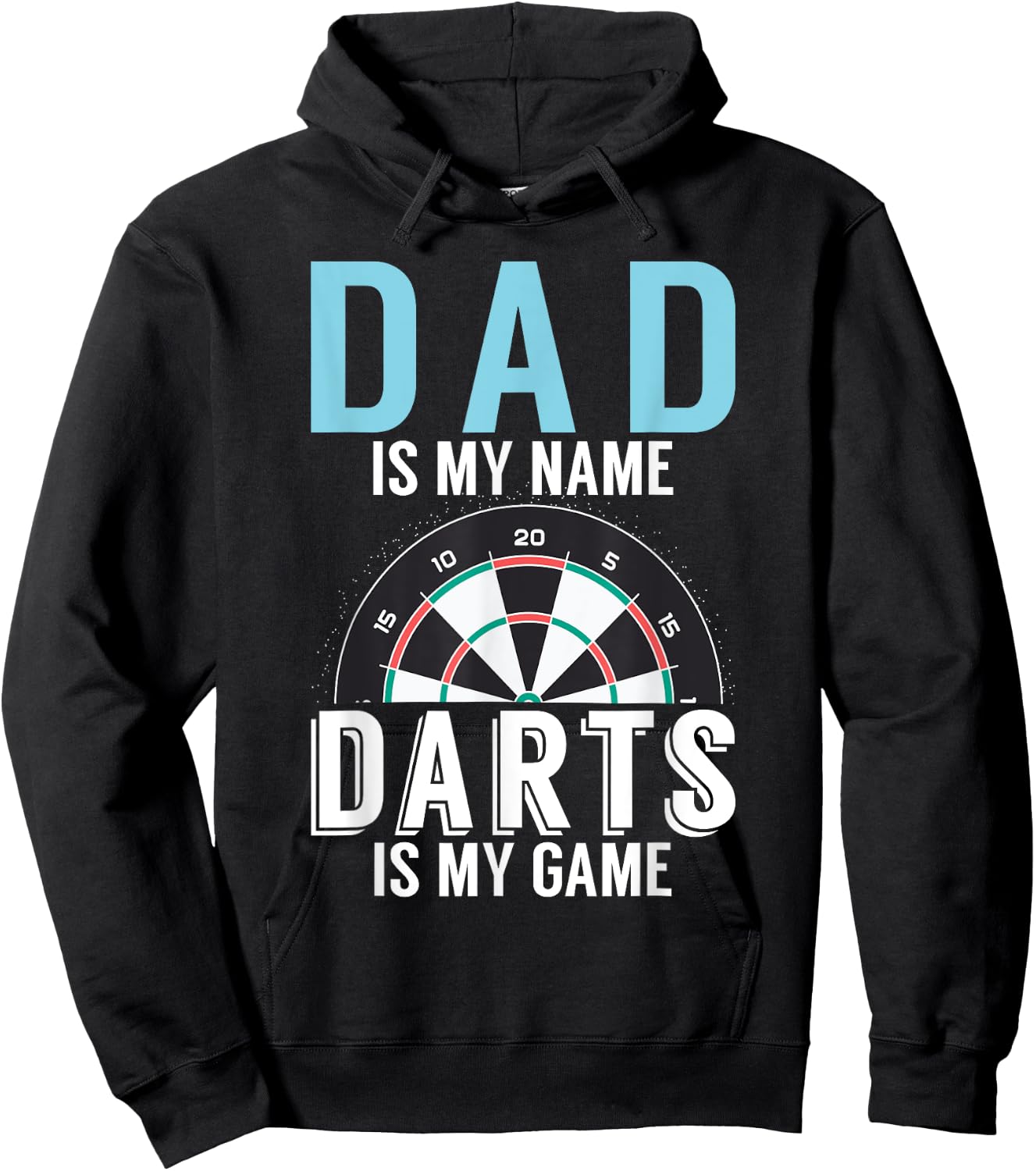 Dad is my Name Darts is my Game Pub Dart Player Hoodie - Hoodie | Black