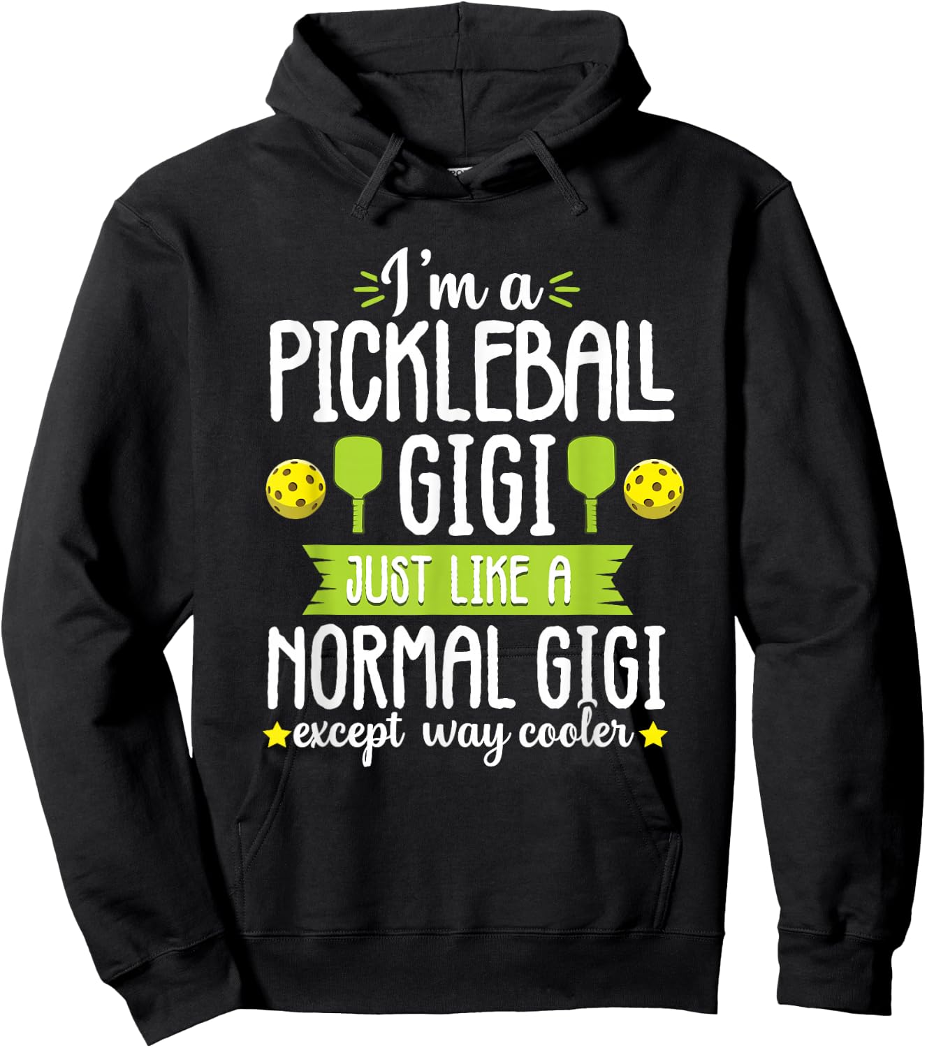 Pickleball Gigi Mom Funny Grandma Paddle Ball Women Hoodie - Hoodie | Black
