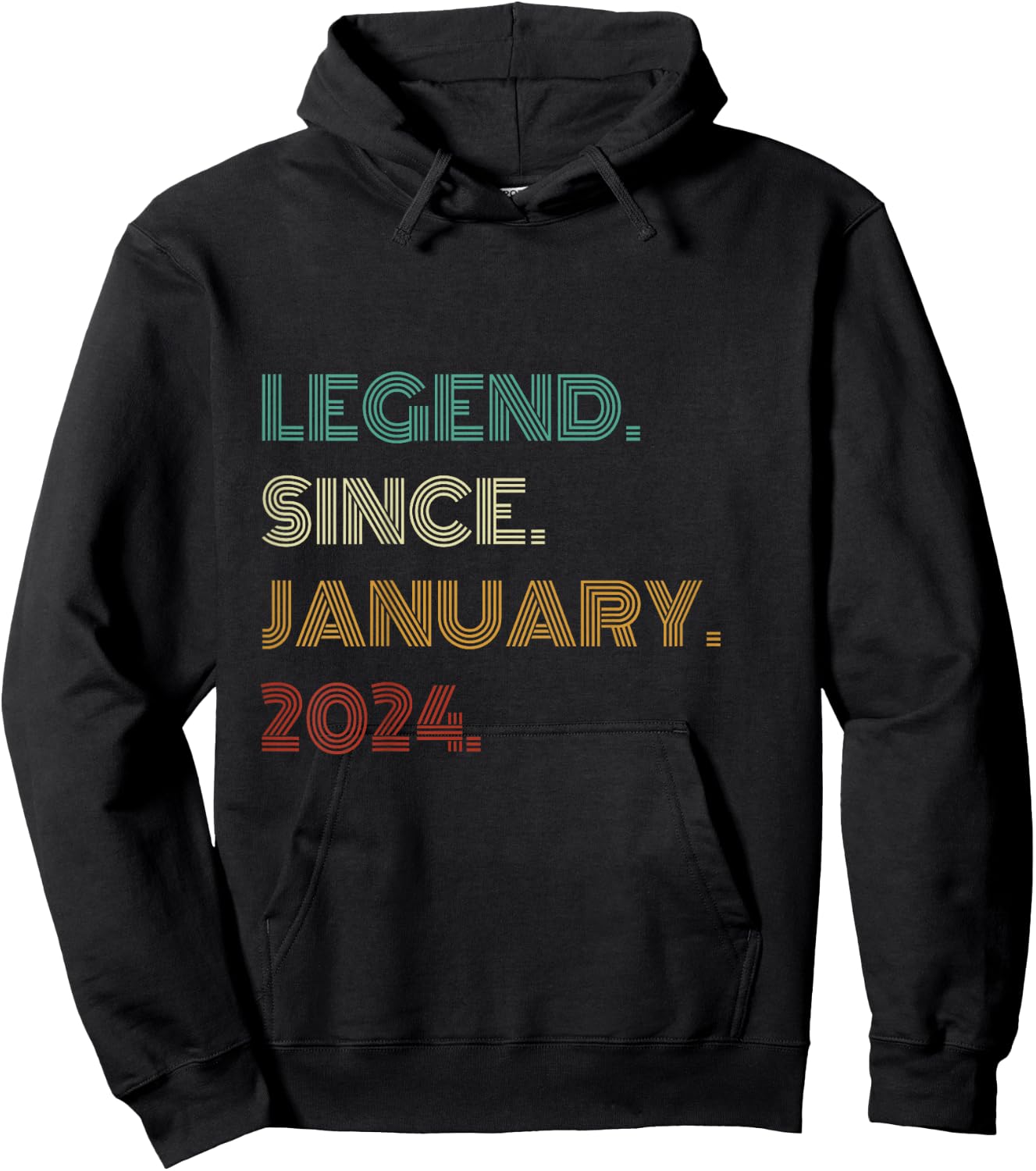 Kids 2 Years Old Legend Since January 2024 2nd Birthday Hoodie - Hoodie | Black