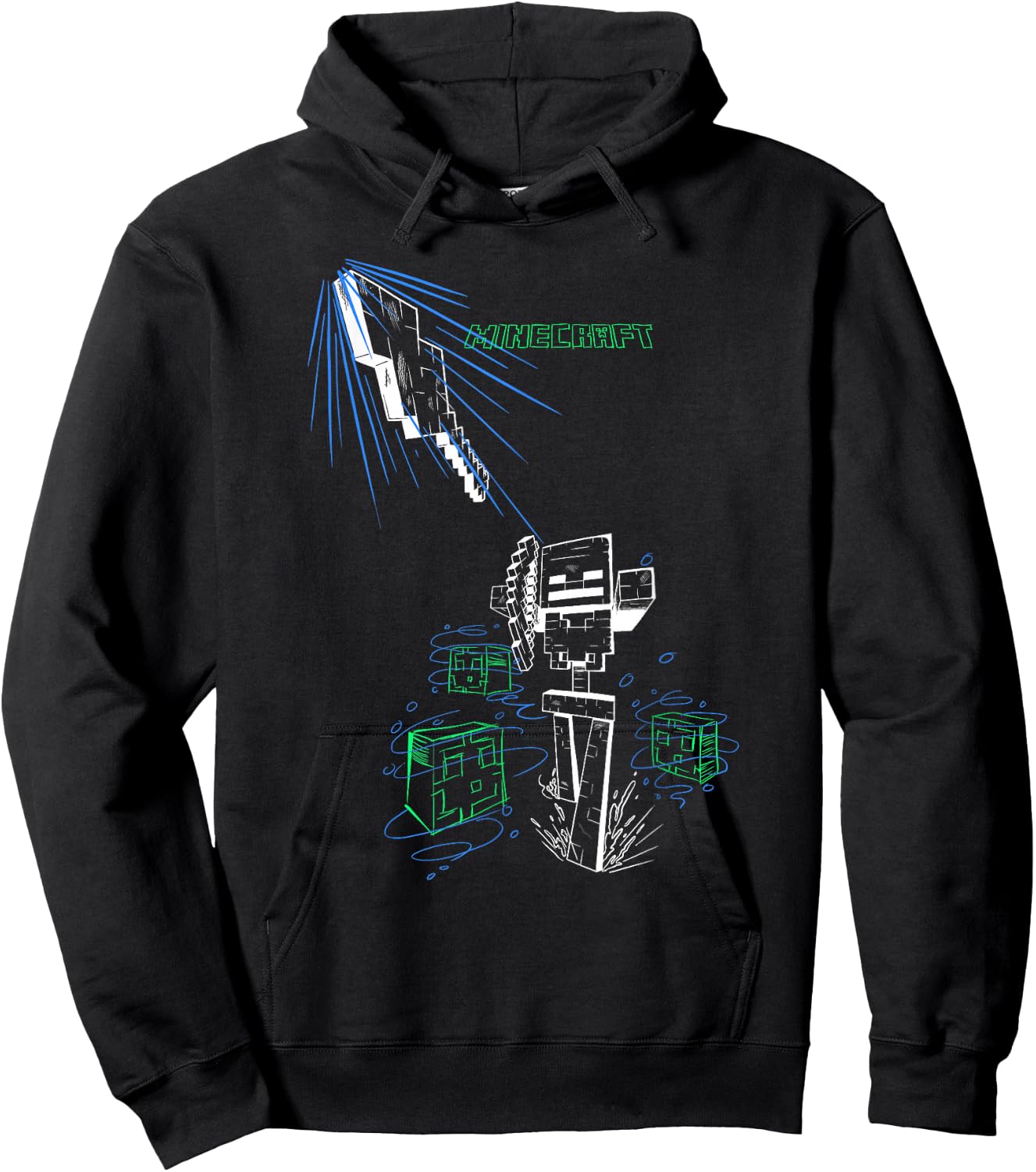 Minecraft Skeleton Arrow Shot Logo Hoodie - Hoodie | Black