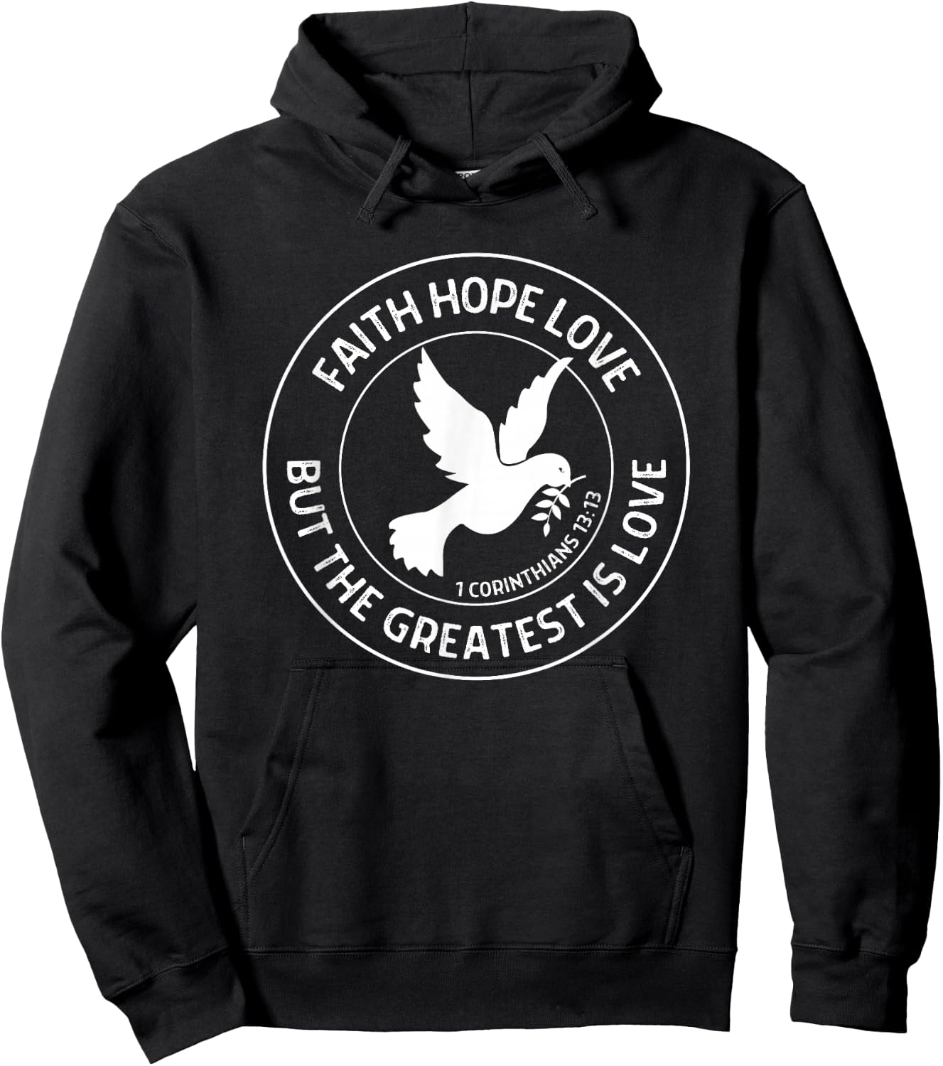 1 Corinthians 13:13 Faith Hope Love - Christian Bible Verse Hoodie - Hoodie | Black