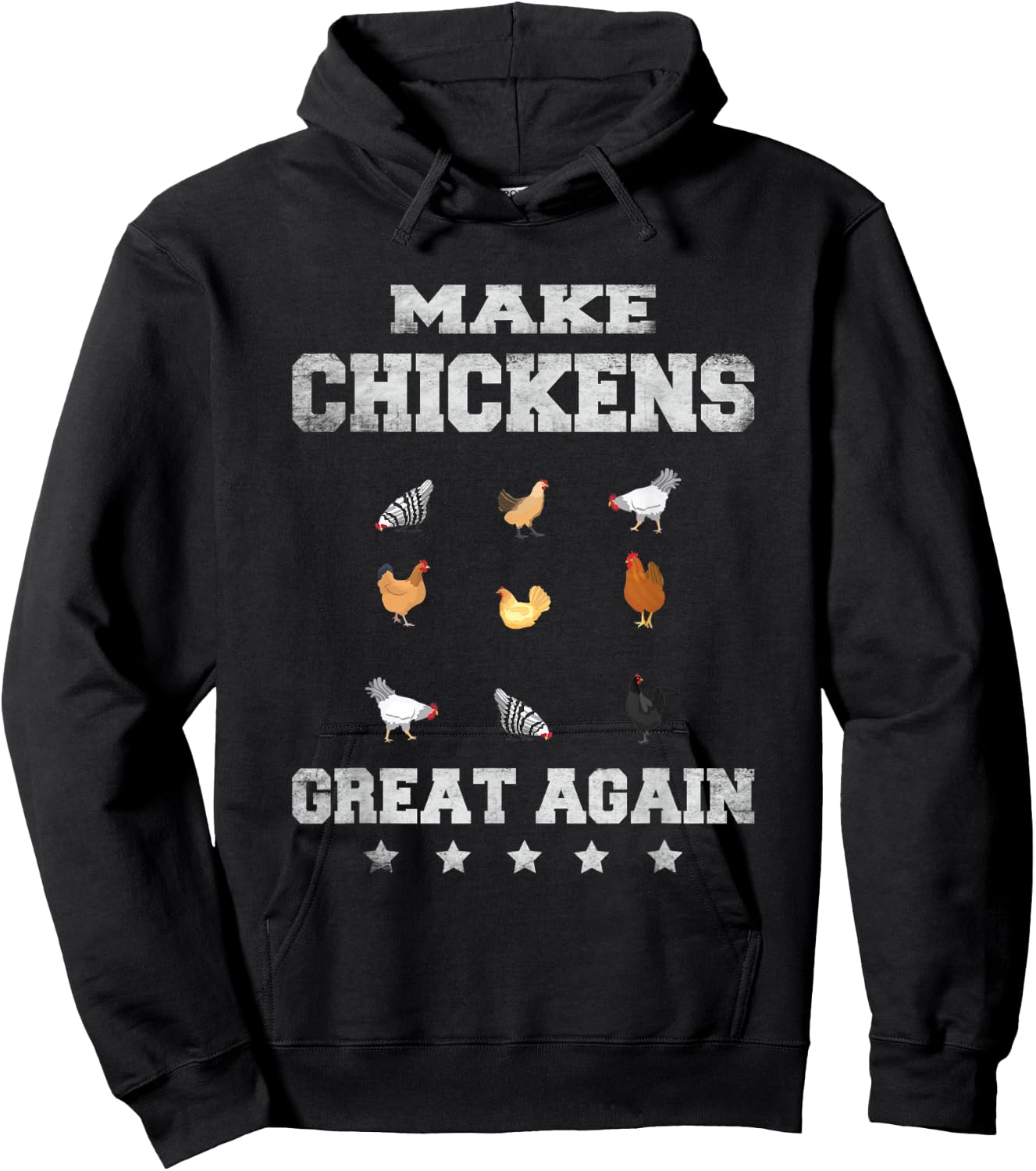 Make Chickens Great Again Chicken Farm Hoodie - Hoodie | Black