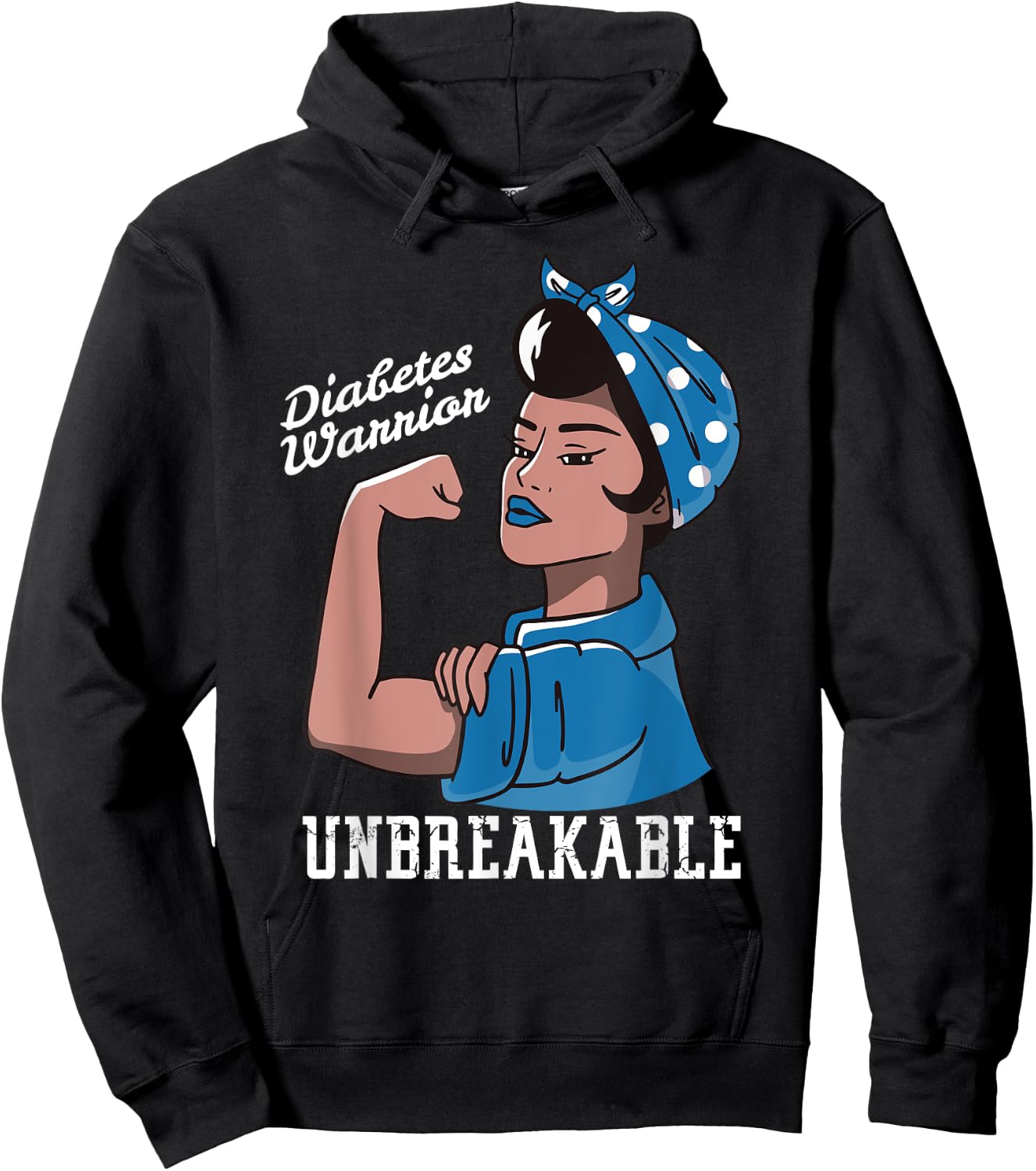 Diabetes Awareness Month Woman Unbreakable Mother T1 T2 Hoodie - Hoodie | Black