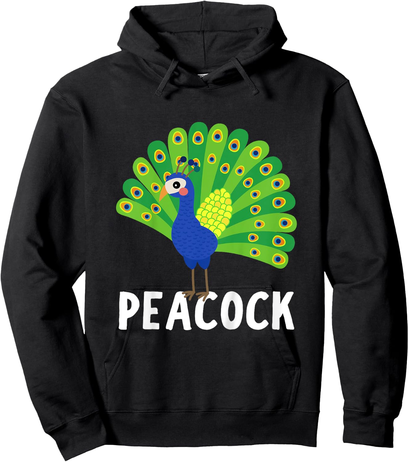 Kids Peacock Shirt For Boys Or Girls | Cute Peacock Gift Hoodie - Hoodie | Black