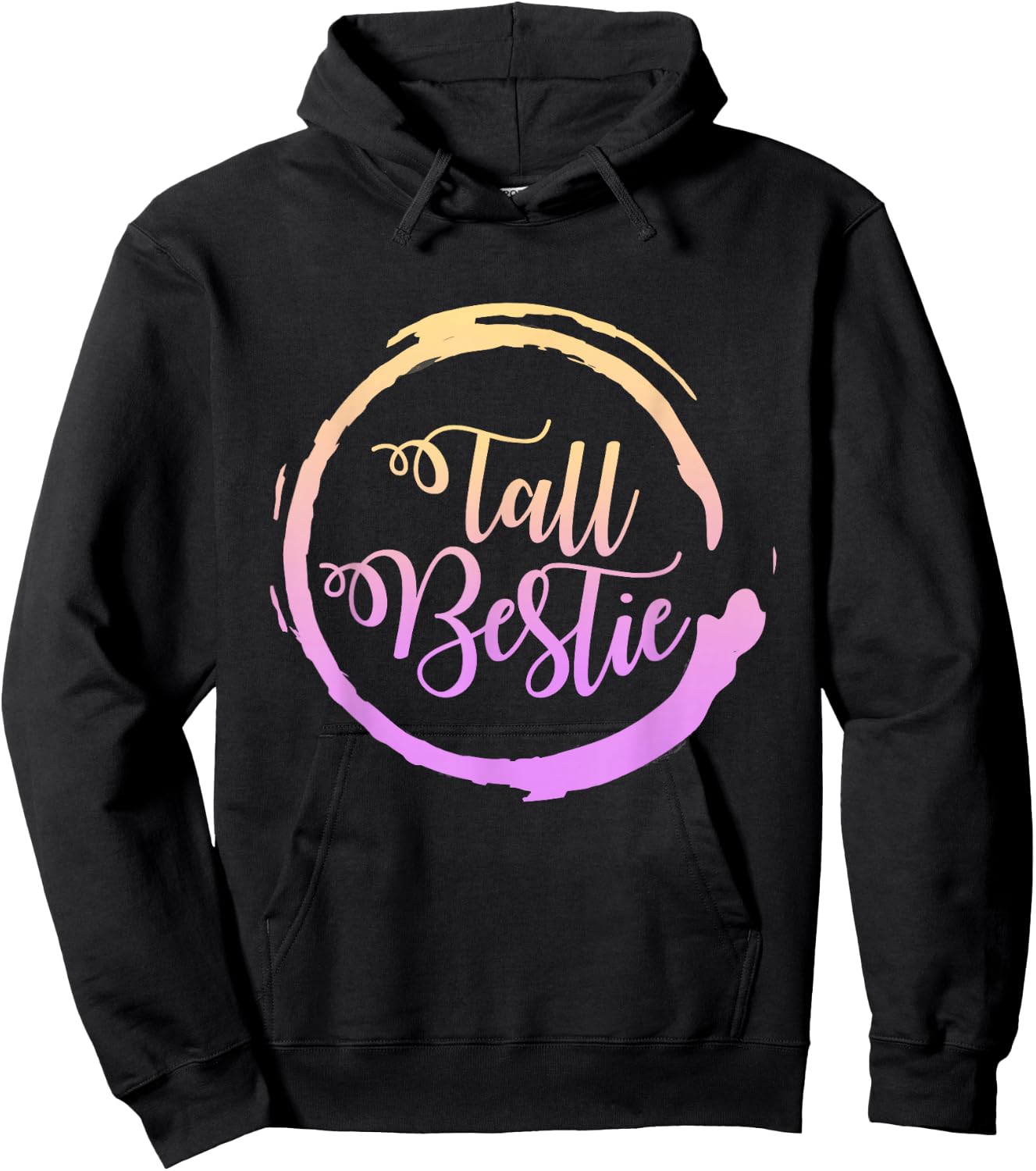 Best Friends Matching Tall Short Bestie Birthday BFF Besties Hoodie - Hoodie | Black