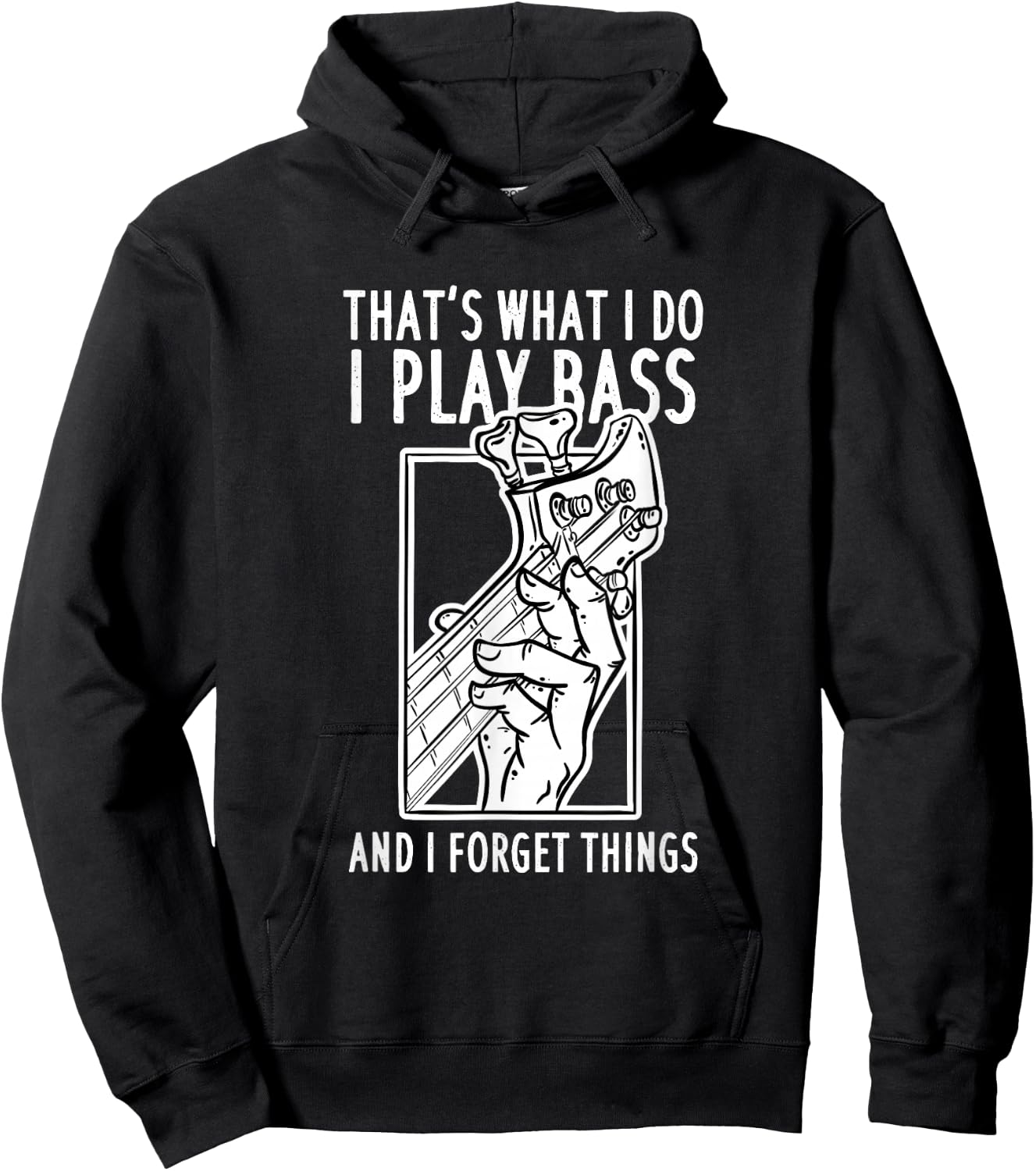 Funny Bass Player, Bass Guitar Hoodie - Hoodie | Black