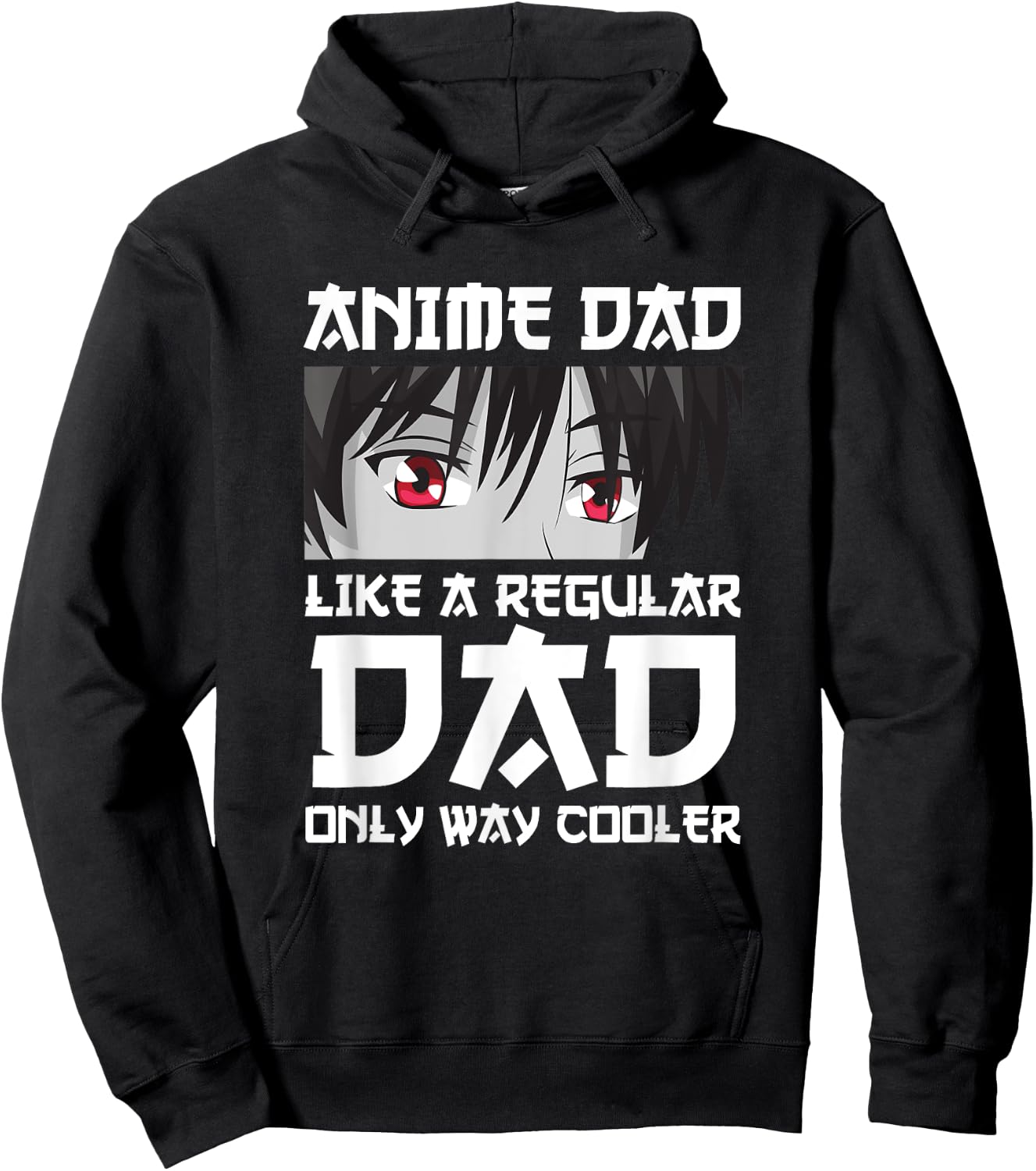Funny Father's Day Anime Dad Cute Japanese Anime Dad Otaku Hoodie - Hoodie | Black
