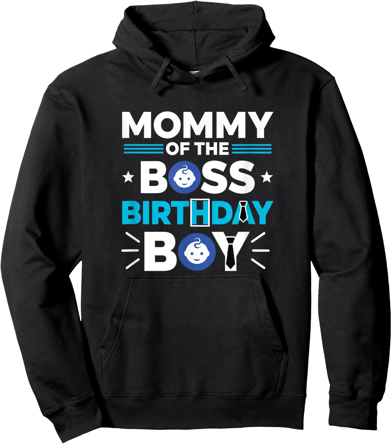 Other Mommy of The Boss Birthday Boy Mom of The Birthday Boy Hoodie - Hoodie | Black