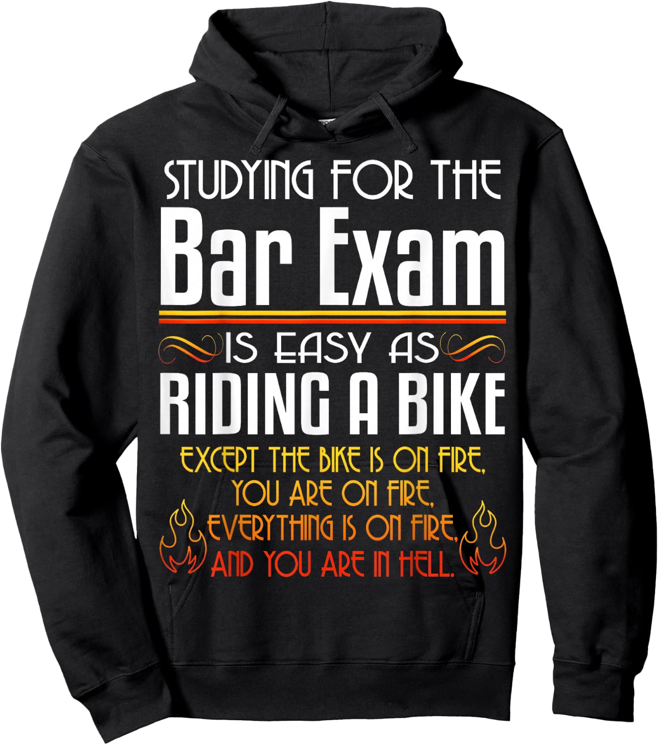 Studying For The Bar Exam Is Easy As Riding A Bike Law Gifts Hoodie - Hoodie | Black