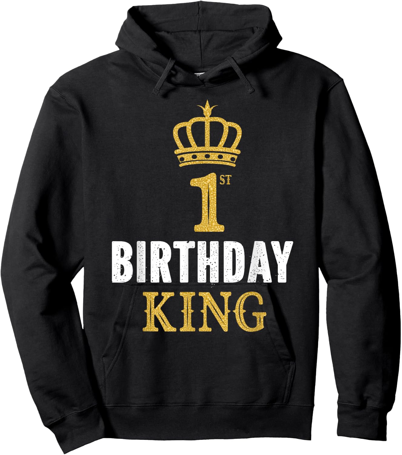 Happy 1st Birthday King 1 Year Old Party Ideas For Boys Hoodie - Hoodie | Black