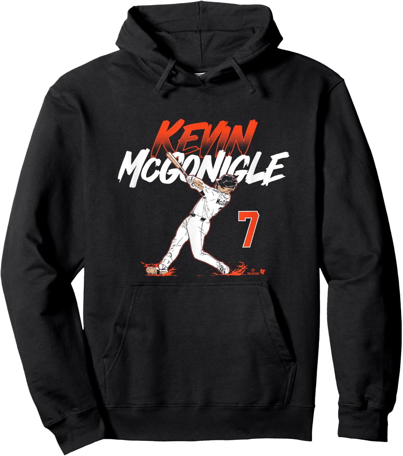 Kevin McGonigle - Slugger Swing Number - Detroit Baseball Hoodie - Hoodie | Black