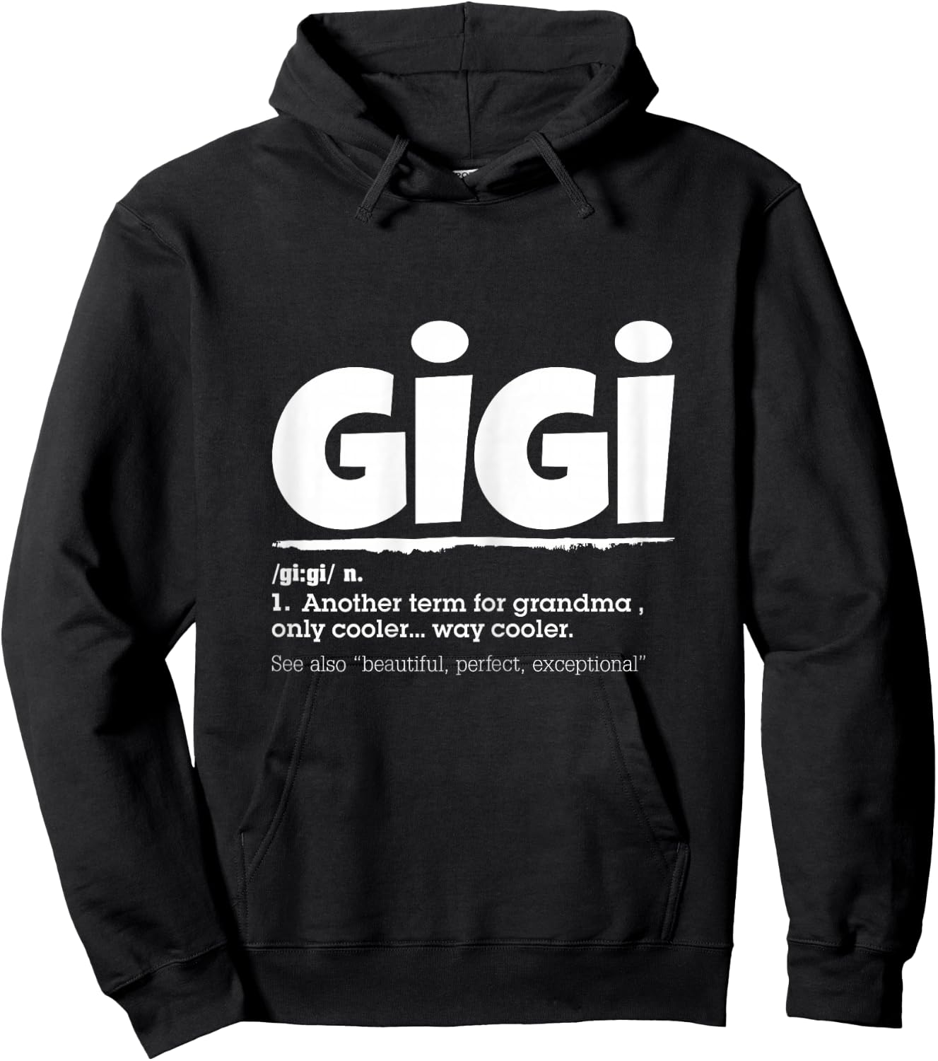 Funny GIGI Definition Mother's day Gift Grandma Hoodie - Hoodie | Black