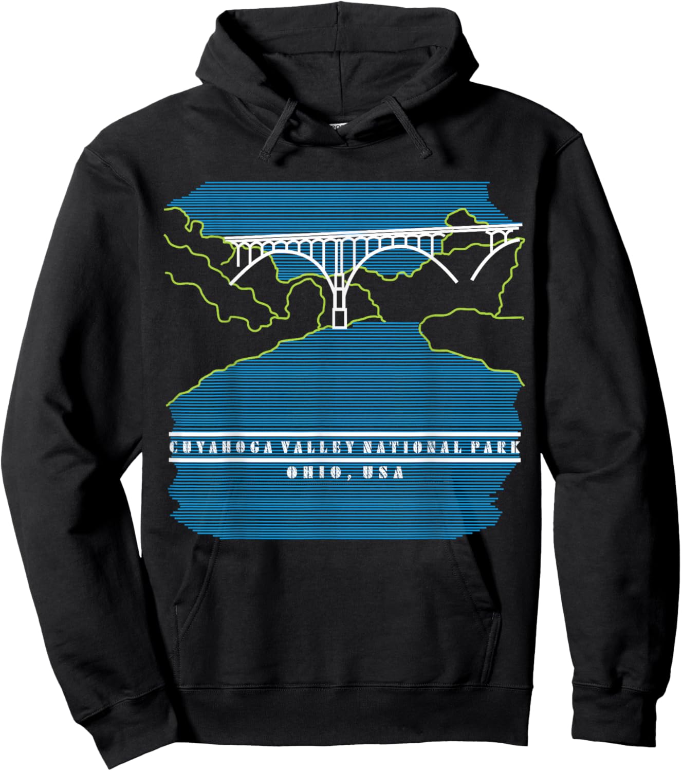 CVNP Hiking Biking Tow Path Nature Lover Family Souvenir Hoodie - Hoodie | Black