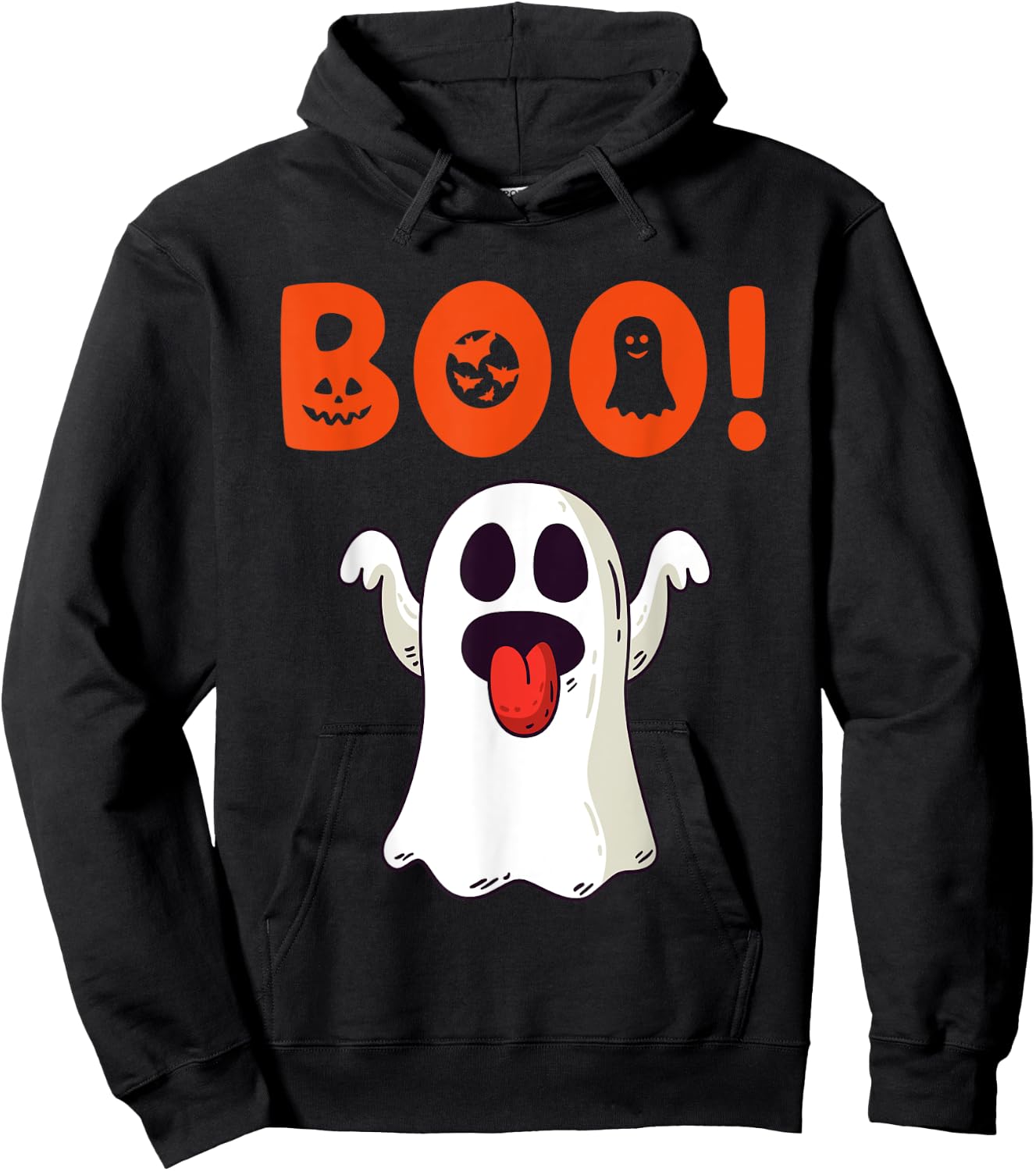Funny Boo Ghost For Halloween Day Hoodie - Hoodie | Black