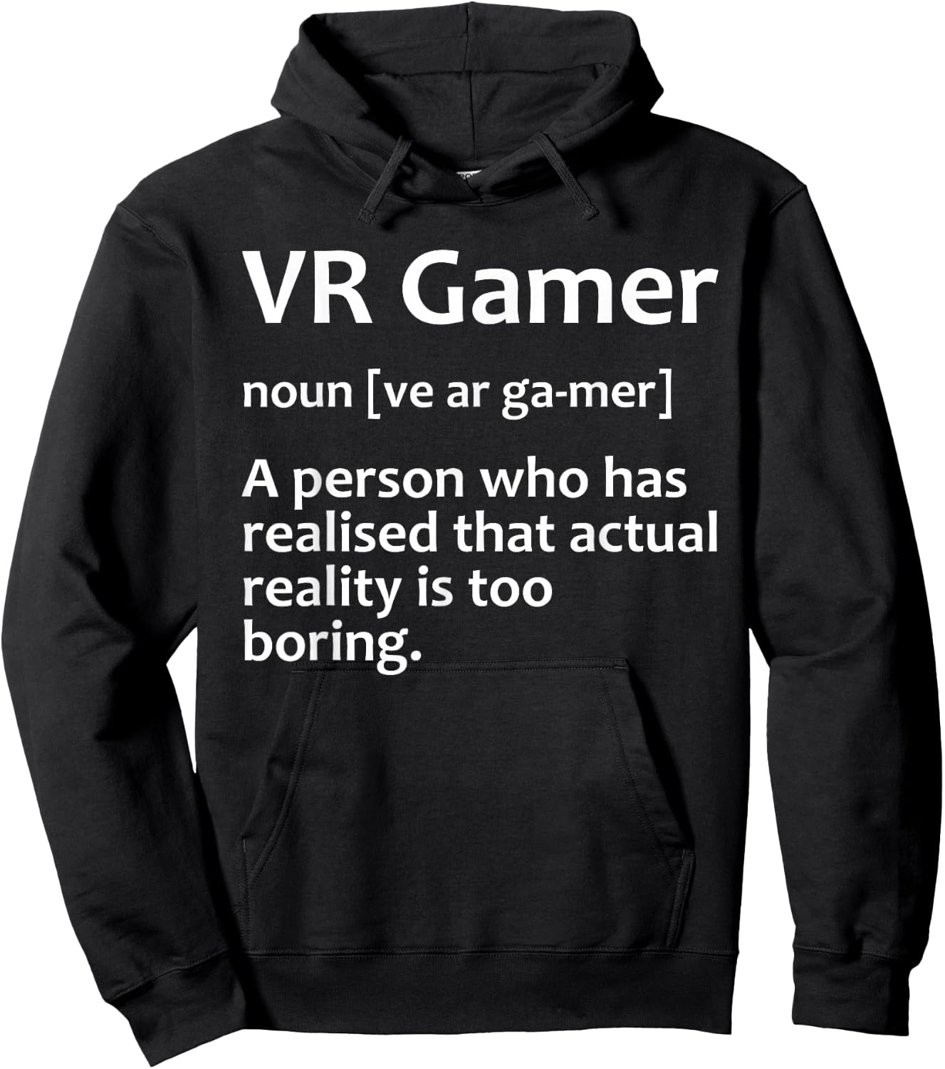 Funny VR Gamer Design Women Virtual Reality Gaming Hoodie - Hoodie | Black