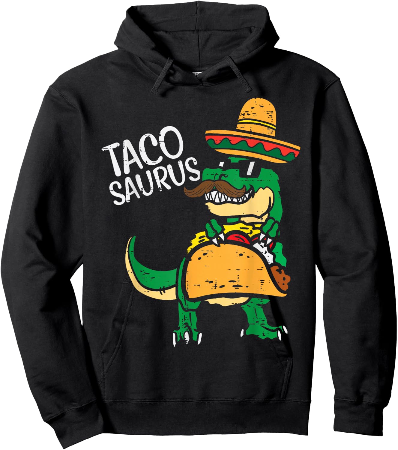 Tacosaurus Taco Dino Trex Cinco De Mayo Kids Toddler Boys Hoodie - Hoodie | Black