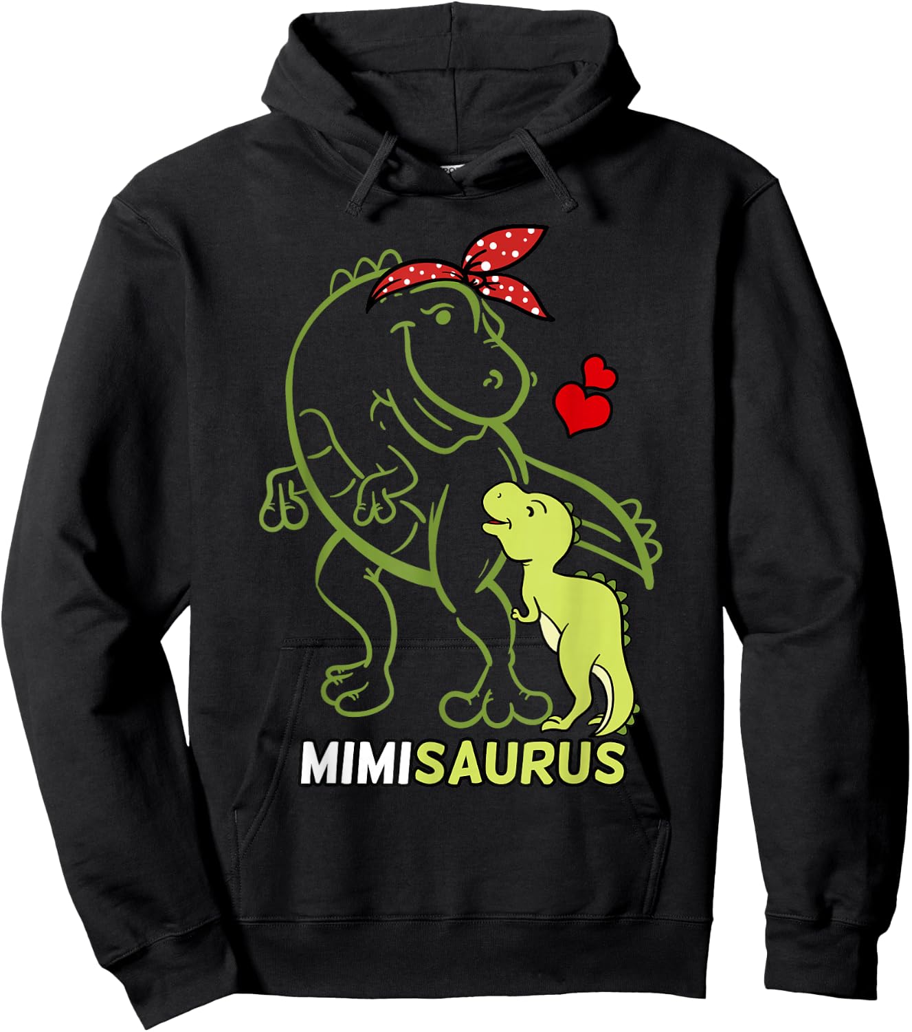 Mimisaurus Mimi Tyrannosaurus Dinosaur Baby Mother's Day Hoodie - Hoodie | Black