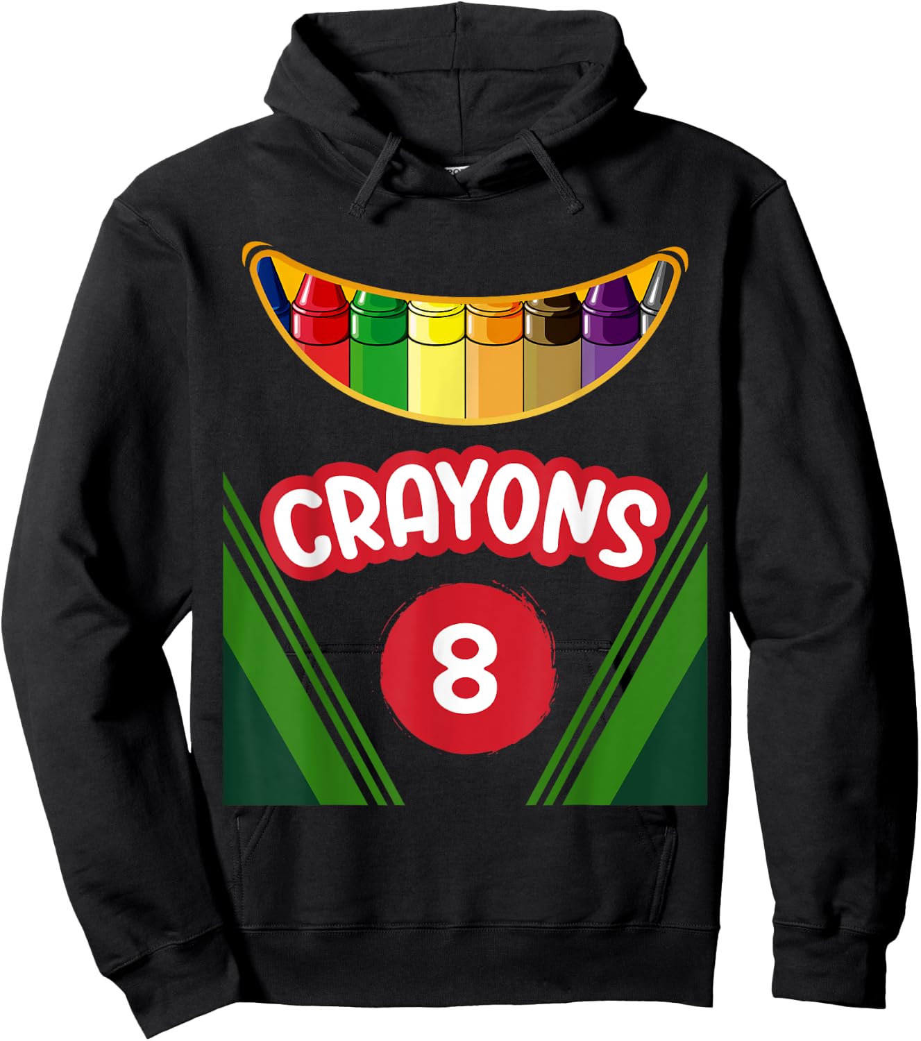 Crayon Box Fun Teacher Student Crayon Squad Halloween 2021 Hoodie - Hoodie | Black