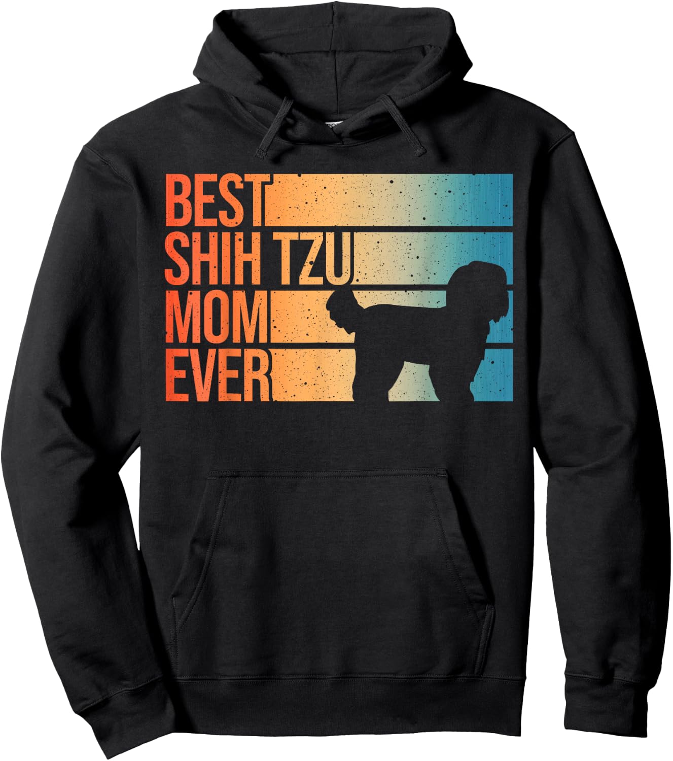 Funny Shih Tzu Mom Art Girl Dog Lover Shih Tzu Hoodie - Hoodie | Black