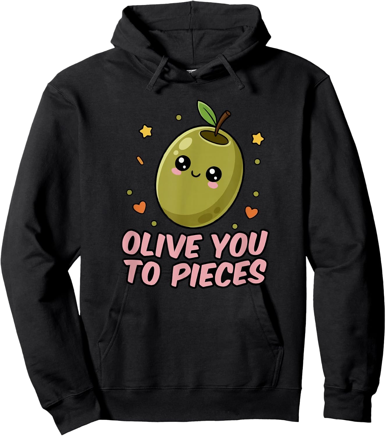 Funny Olive Lover Quote Joke Saying Graphic Hoodie - Hoodie | Black