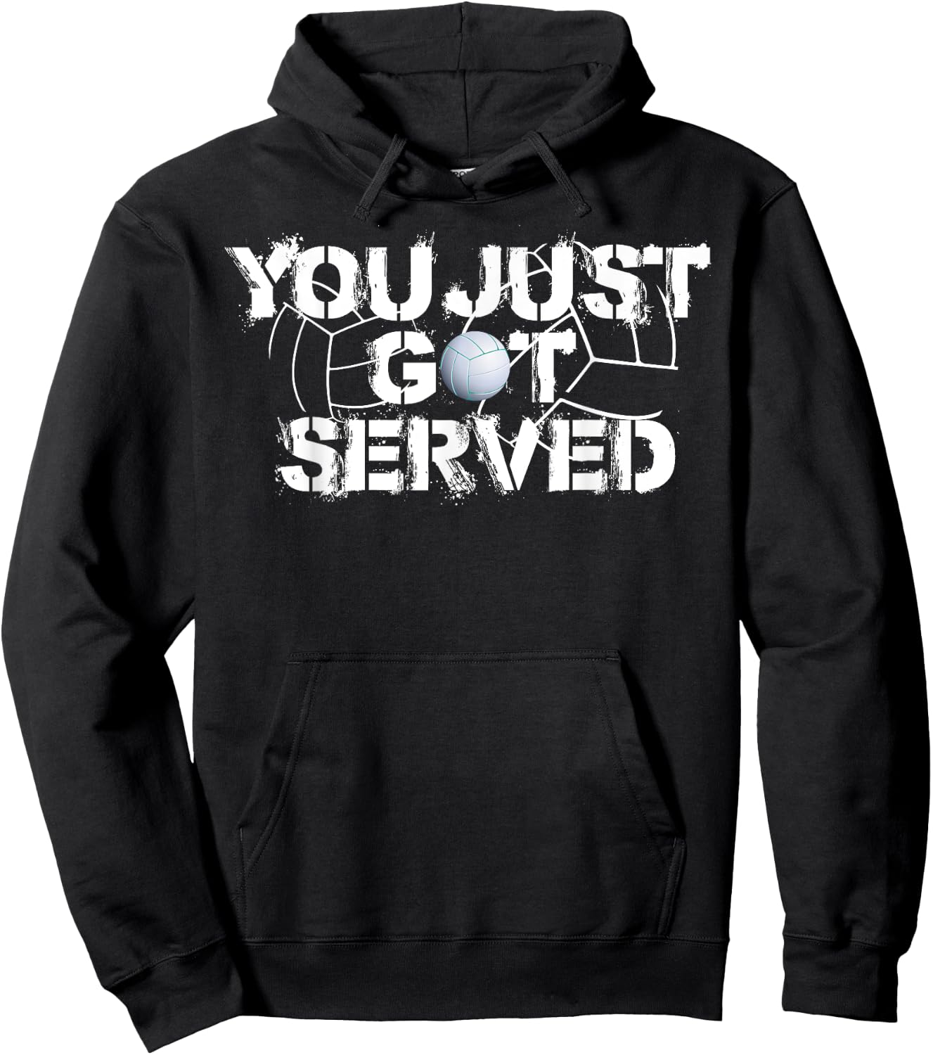 Funny You Just Got Served Gift Volleyball Fans Hoodie - Hoodie | Black