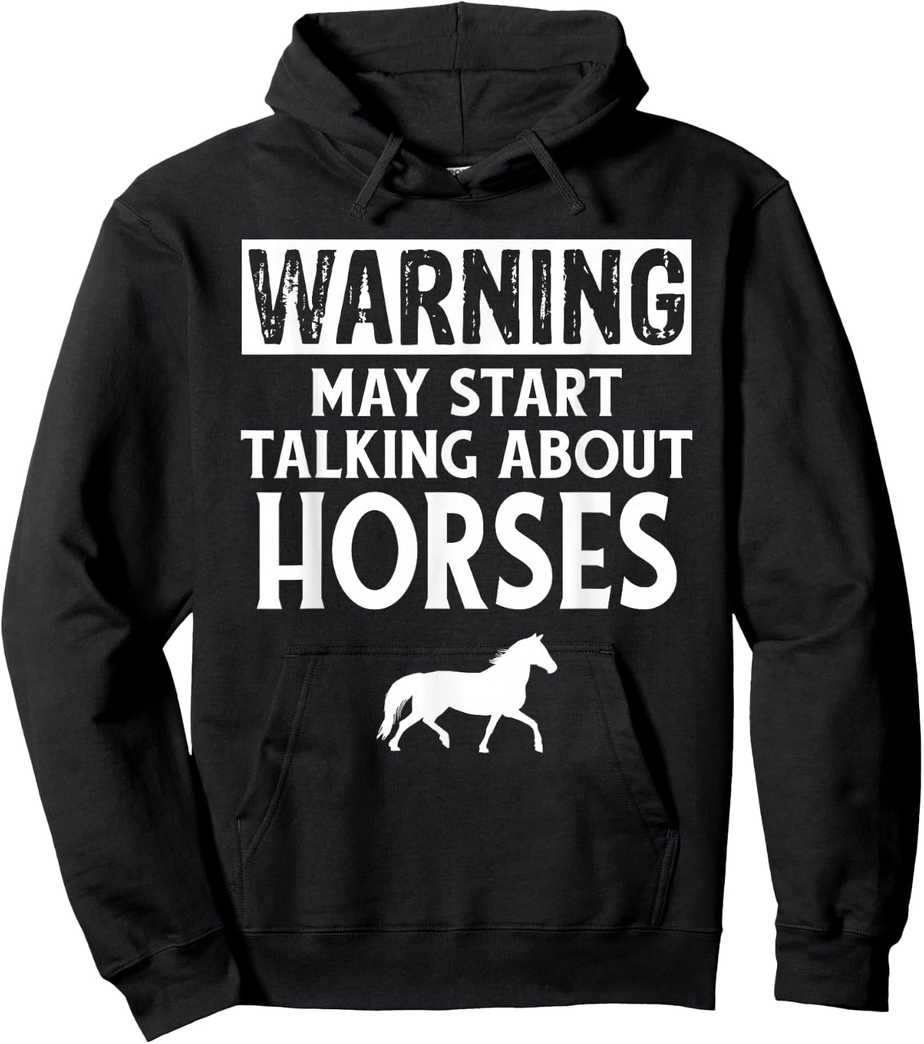 Funny Horse Lover Gag Gift Horse Hoodie - Hoodie | Black