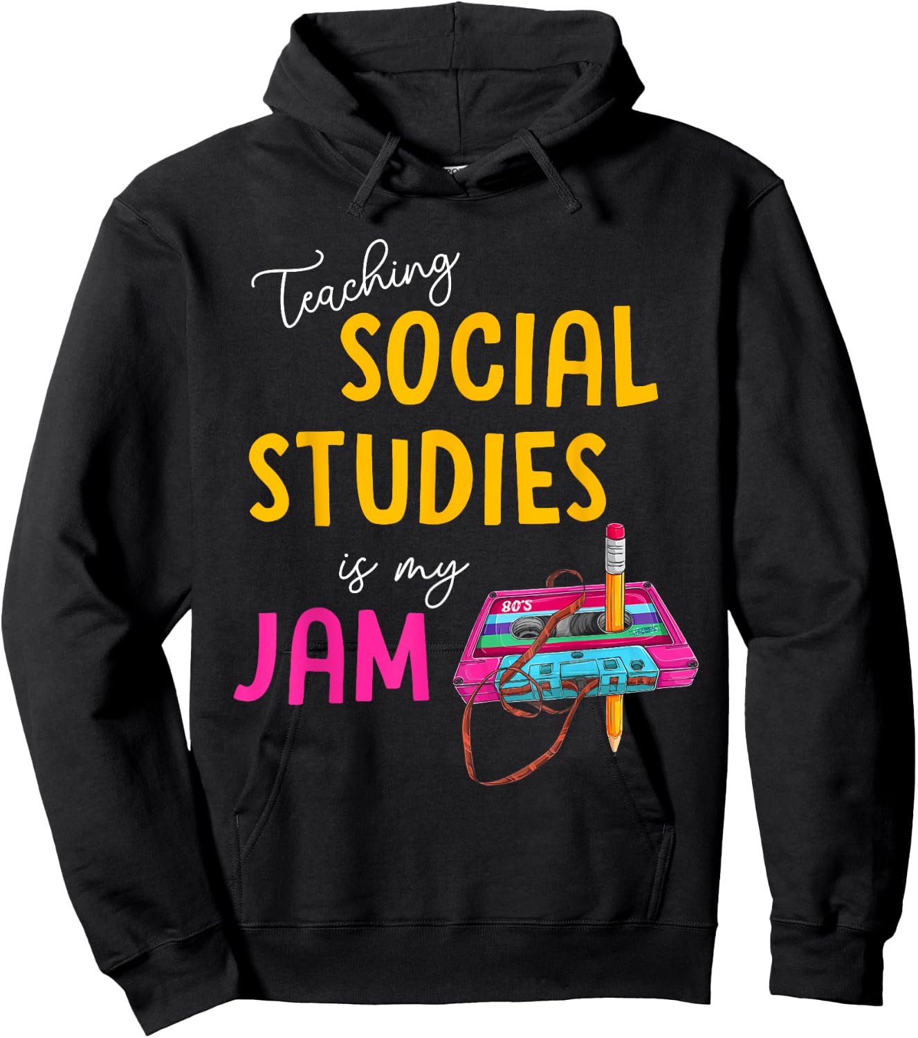 Teaching Social Studies Is My Jam Back To School Teacher Kid Hoodie - Hoodie | Black