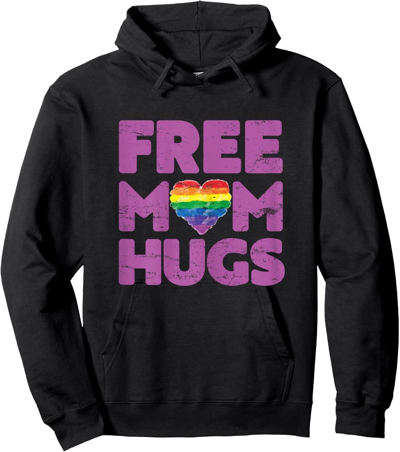 Free Mom Hugs , Free Mom Hugs Rainbow Gay Pride Hoodie - Hoodie | Black