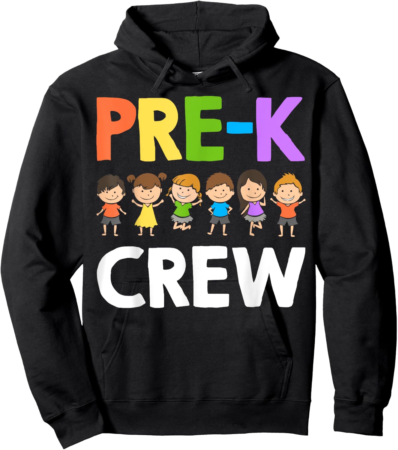 Funny Preschool Teacher Designs Women Pre-K Crew Hoodie - Hoodie | Black