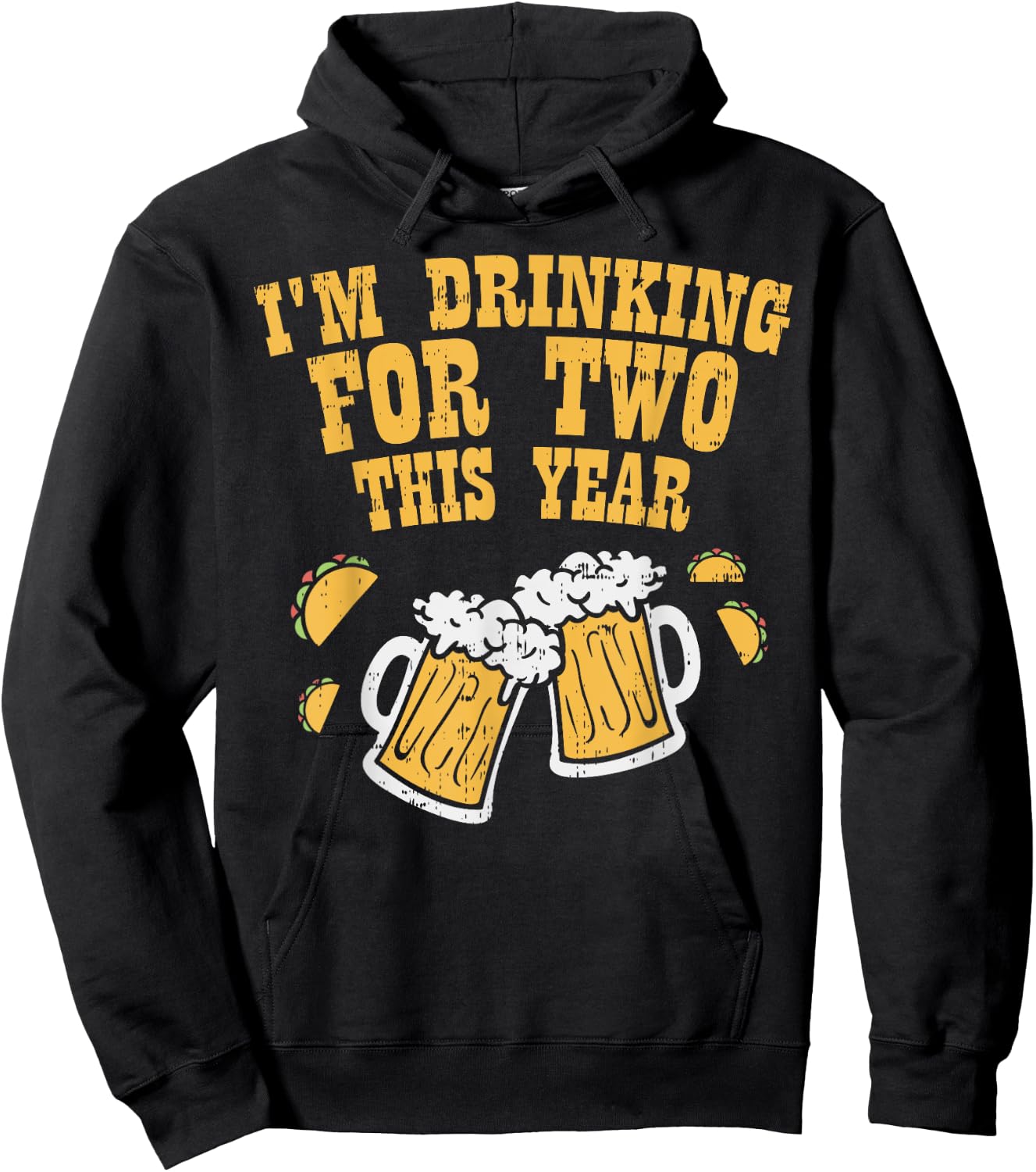 Im Drinking For Two Cinco De Mayo Pregnancy Announcement Dad Hoodie - Hoodie | Black