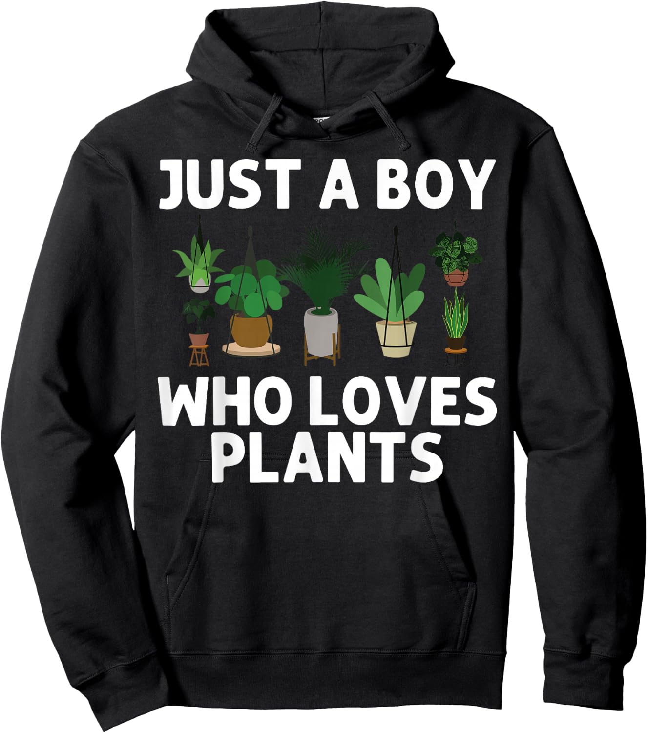 Cool Plant For Boys Kids Pot Gardener Plant Lover Gardening Hoodie - Hoodie | Black