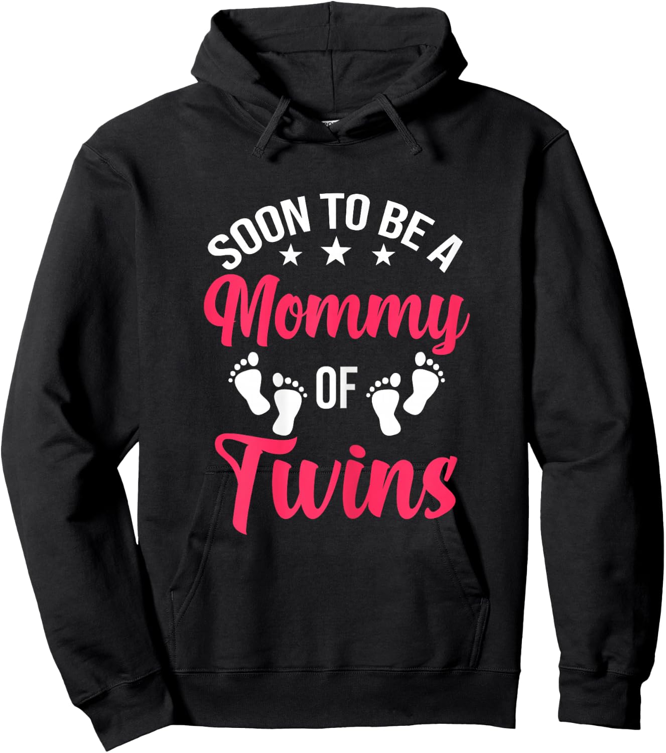 Soon to be a Mommy of Twins Future Mom Hoodie - Hoodie | Black