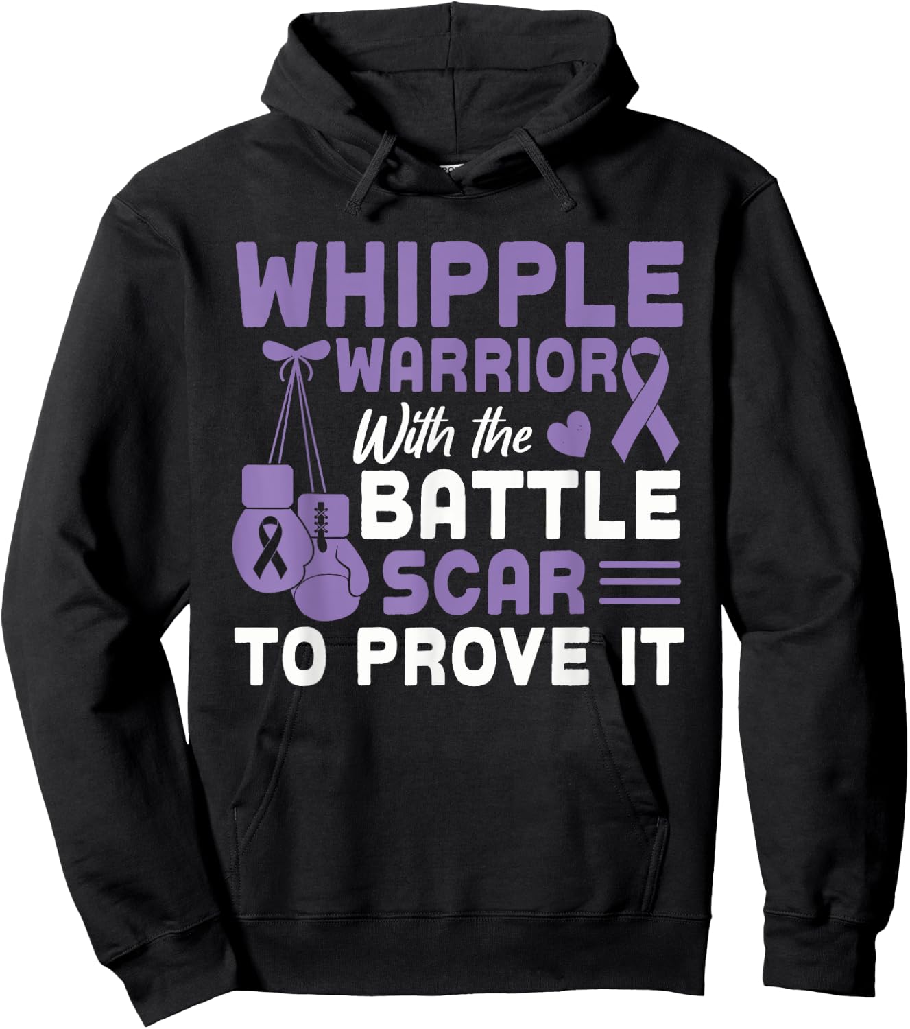 Whipple Warrior Pancreatic Cancer Awareness Gift Hoodie - Hoodie | Black