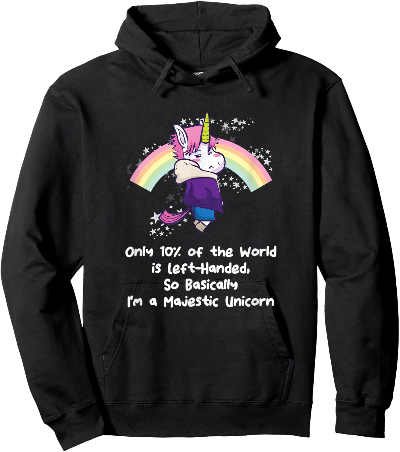 Majestic Left Handed Unicorn Left Dealer Day Hoodie - Hoodie | Black