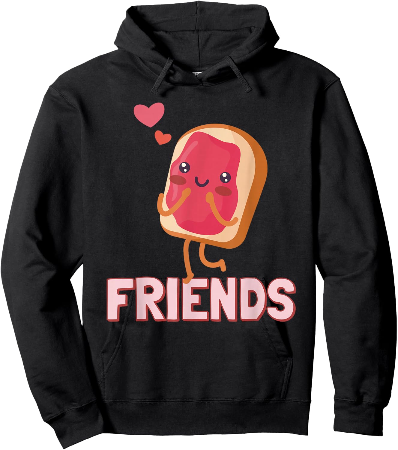 Best Friends PB&J Jelly and Peanut Butter Girl Woman Besties Hoodie - Hoodie | Black